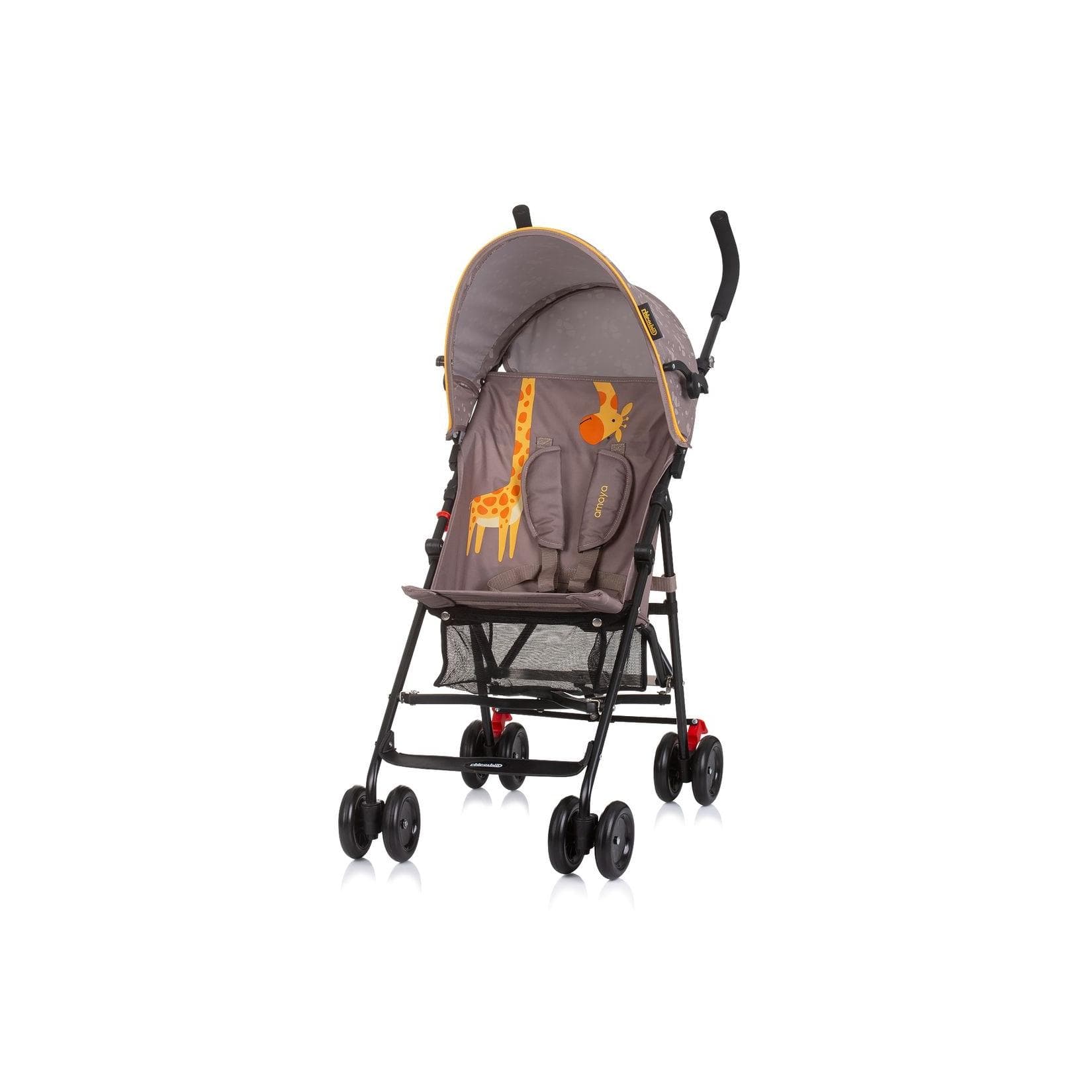 Chipolino Kinderwagen Amaya Buggy mit verstellbarem Sonnendach und Korb braun