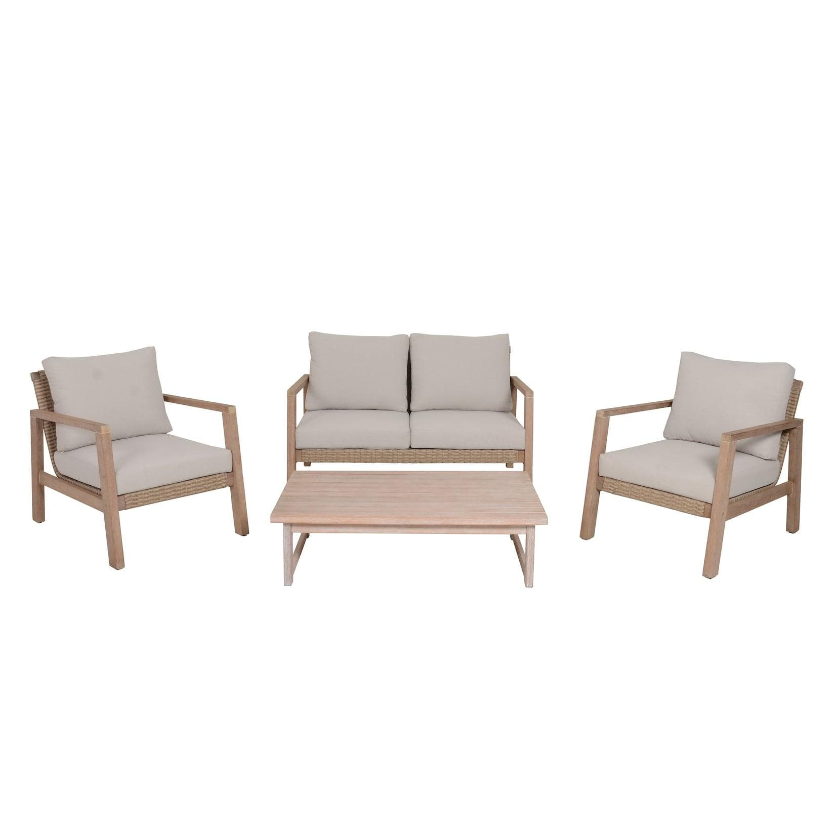 Garden Pleasure Gartenlounge-Set SAN MATEO 4-tlg. Braun Beige