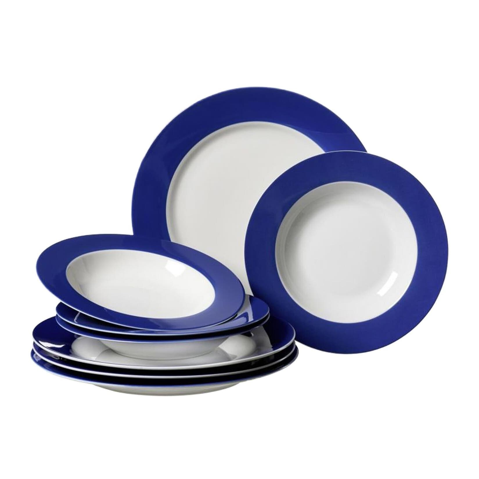 Tafelservice RITZENHOFF & BREKER Doppio Blau 8-tlg. Porzellan
