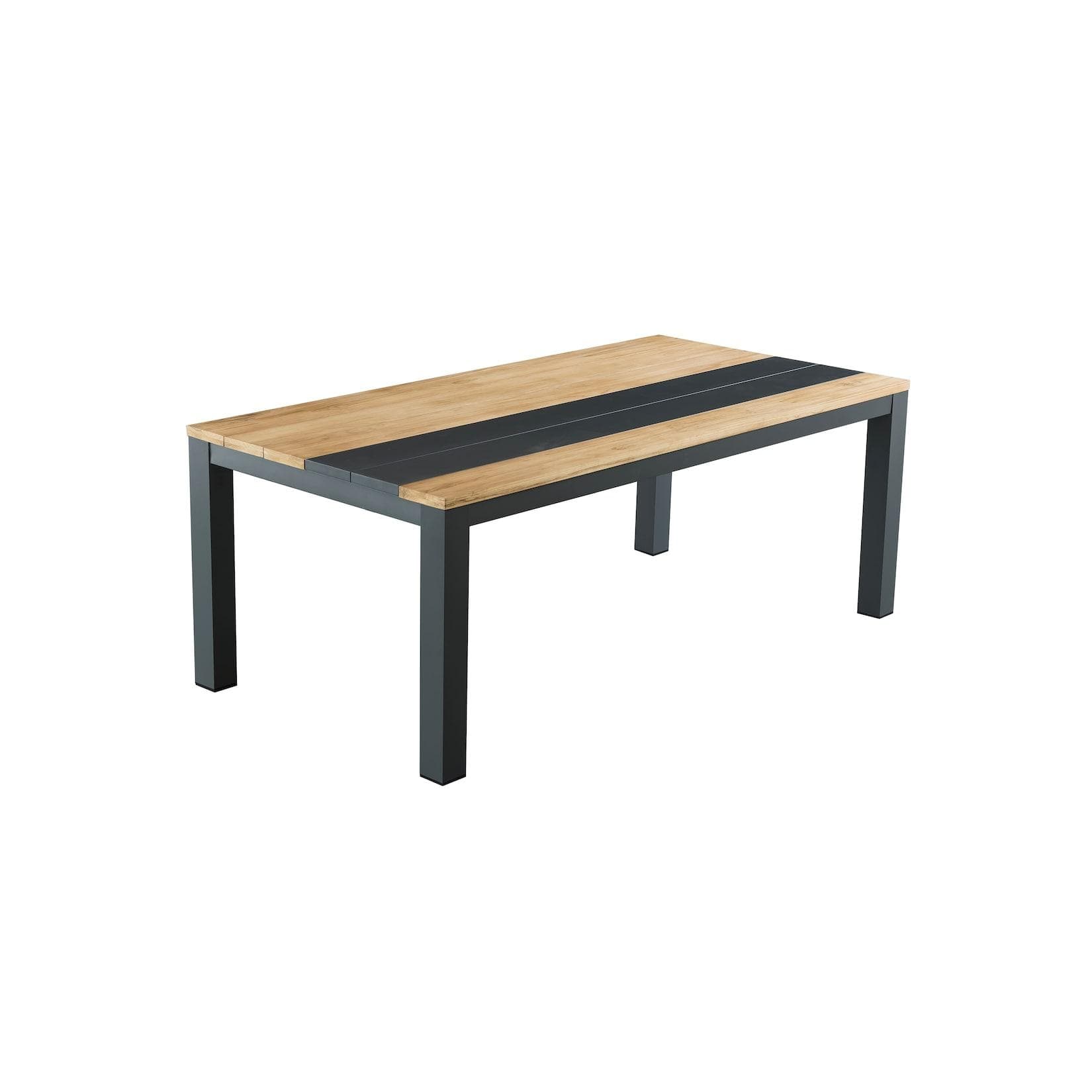 Robuster Esstisch SILEA in Anthrazit - Pflegeleichte Holzoptik für Outdoor