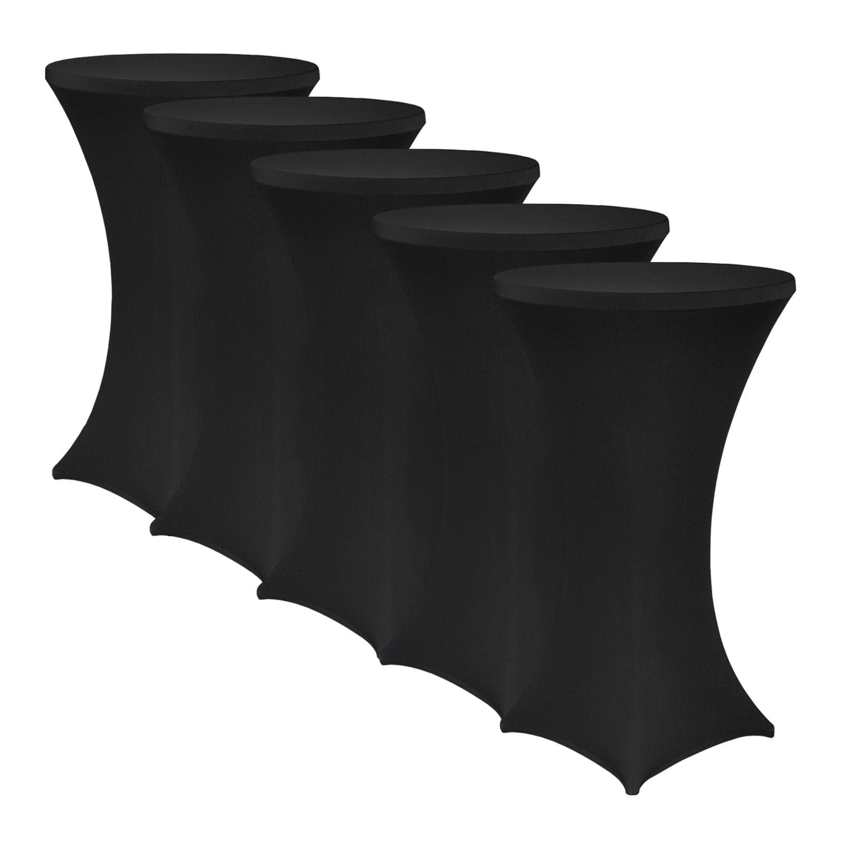 NYVI Stehtischhusse Gala Schwarz Ø 60-65 cm 5er Set