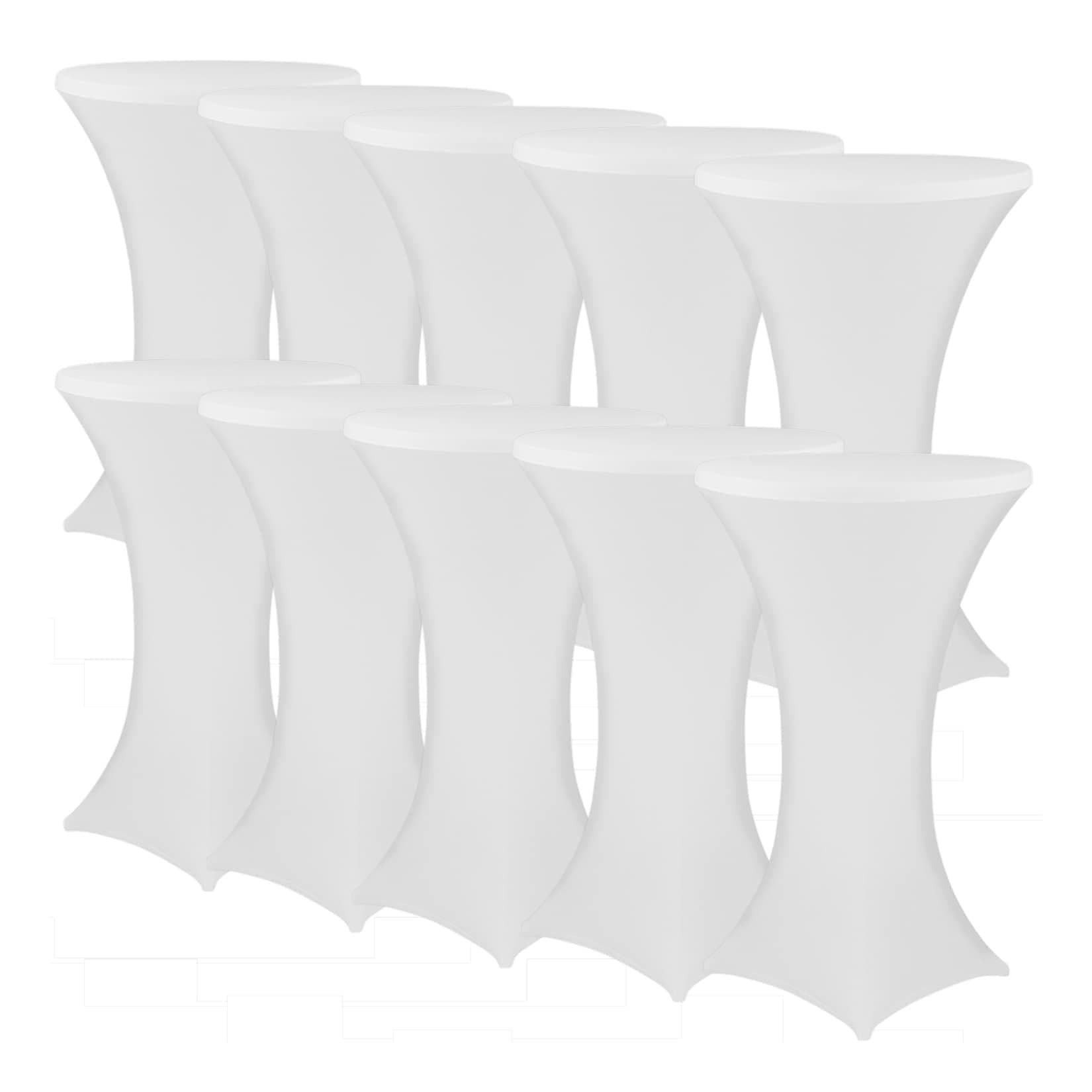 NYVI Stehtischhusse NYVIGala Weiß Ø 60-65 cm - 10er Set