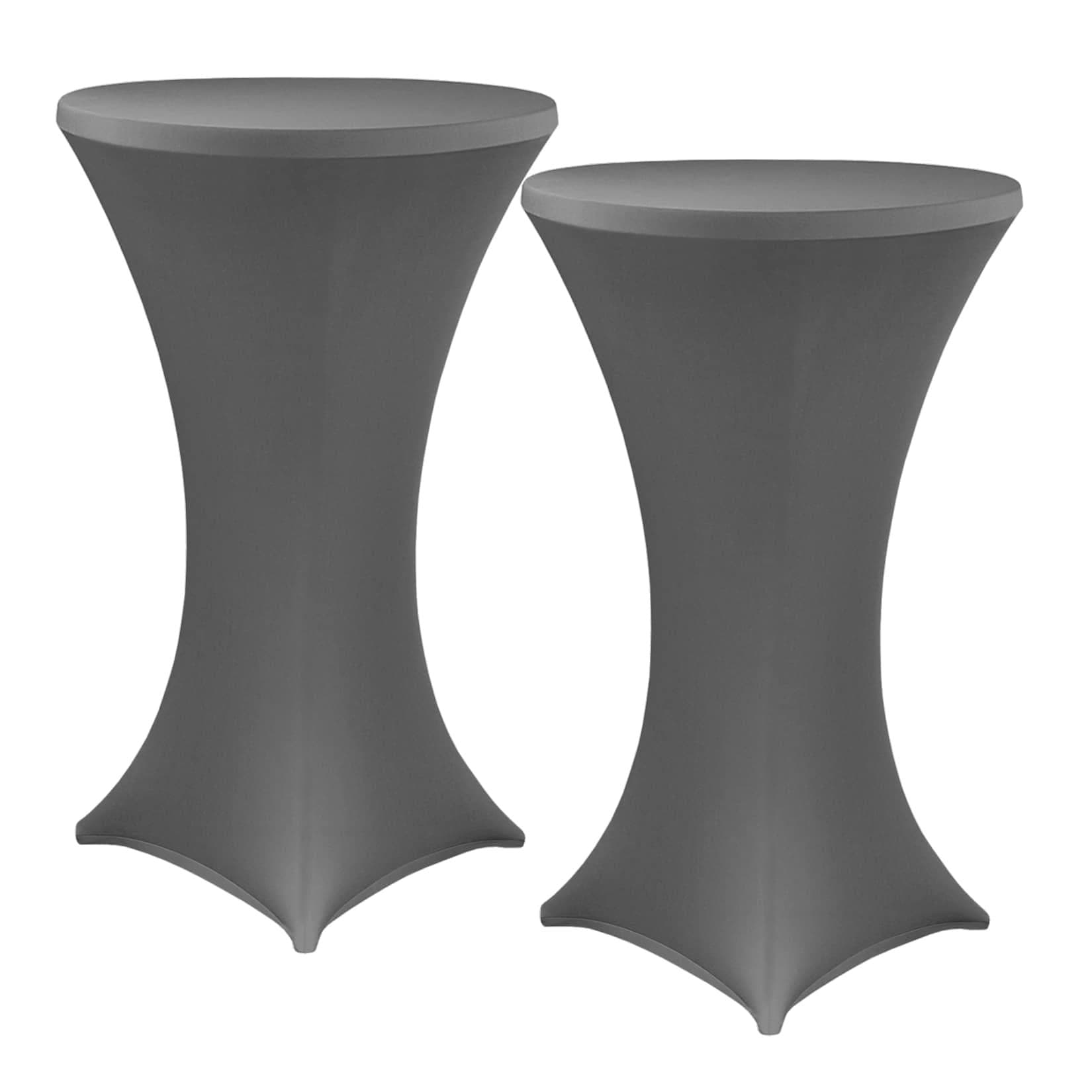 NYVI Stehtischhusse Gala - Premium Stretchhussen in Weiß, Schwarz & Rot