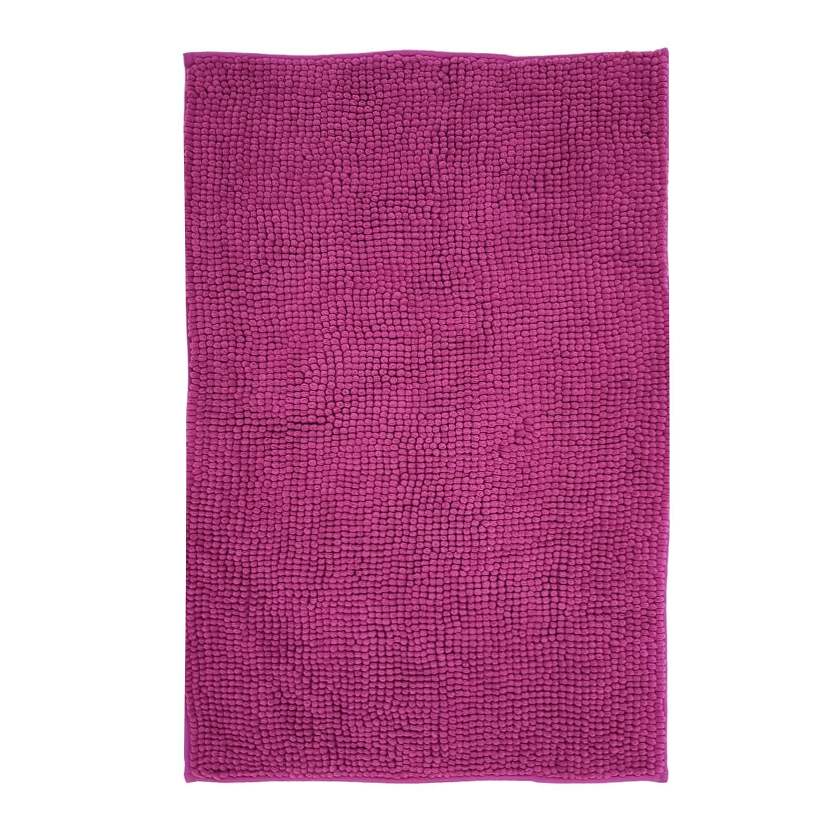 NYVI Badematte NYVISpa Chenille Rechteckig - Badezimmerteppich - Rutschfest, Saugfähig, Schnell Trocknend, Fußbodenheizung geeignet, Waschbar, Weich