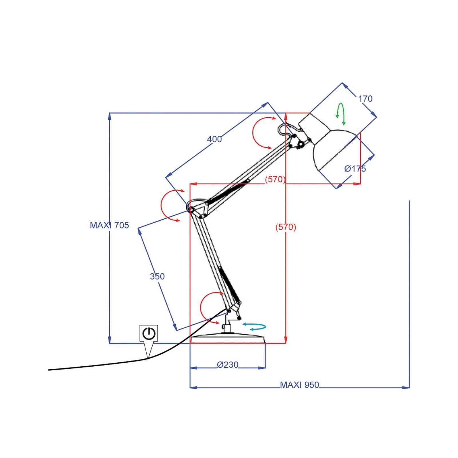 Aluminor Calypsa Schreibtischlampe Weiß