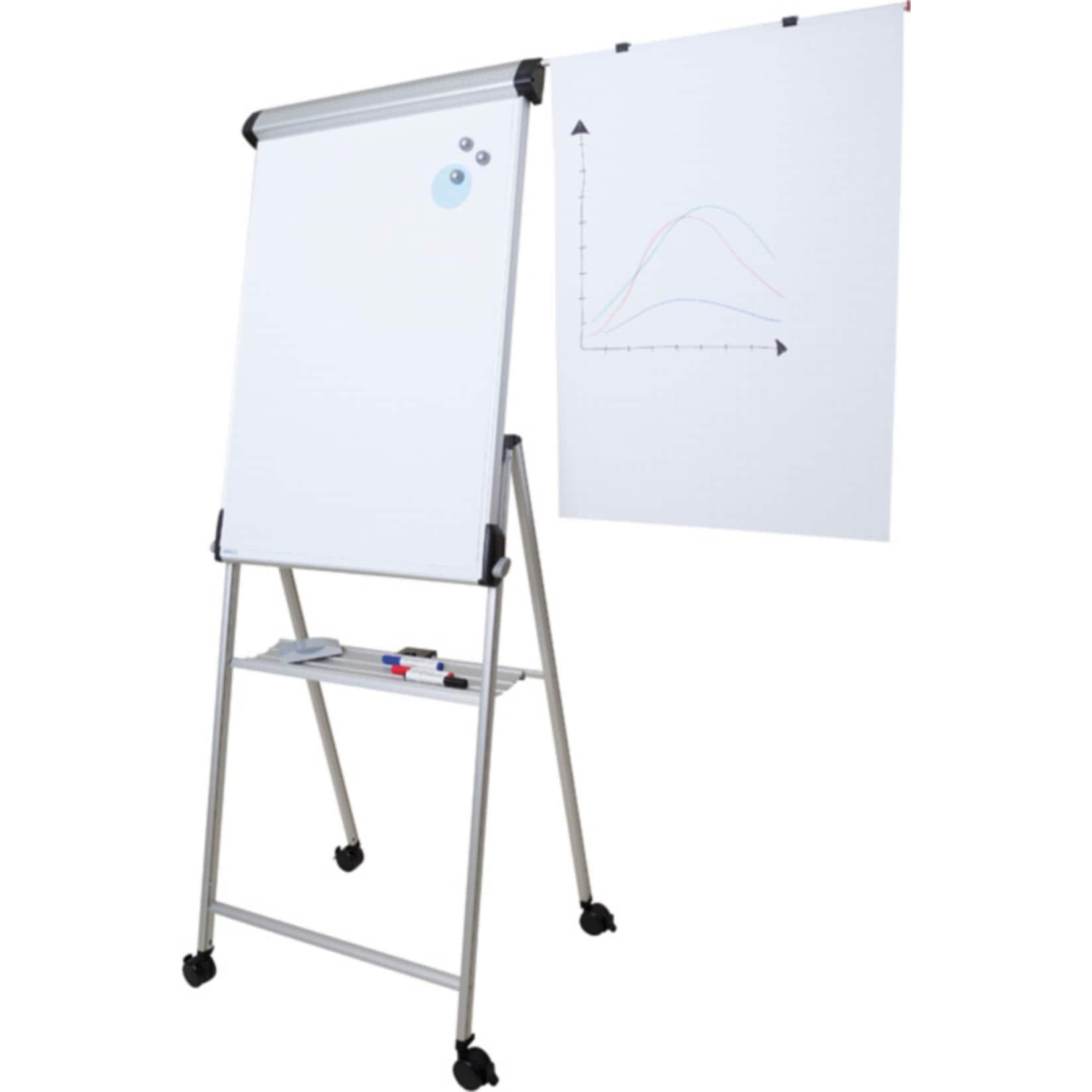 MAUL Flipchart MAULpro Vierbein Schwarz mit Doppelrollen