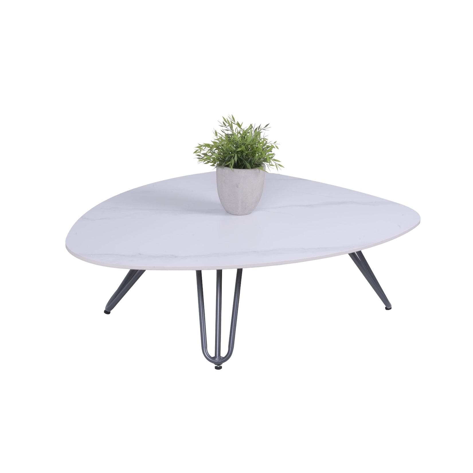 Harms Tisch SILENA Grau/Weiss Aluminium Gesinterter Stein