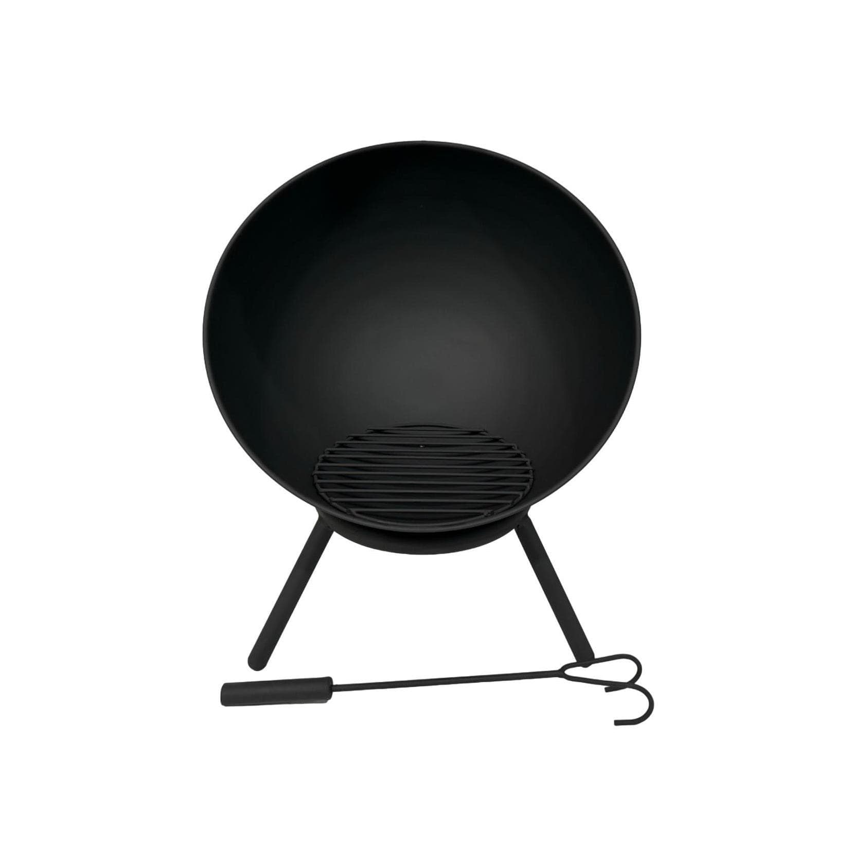 Feuerschale NAVARO Schwarz Lackiert Feuerstelle Feuerkorb