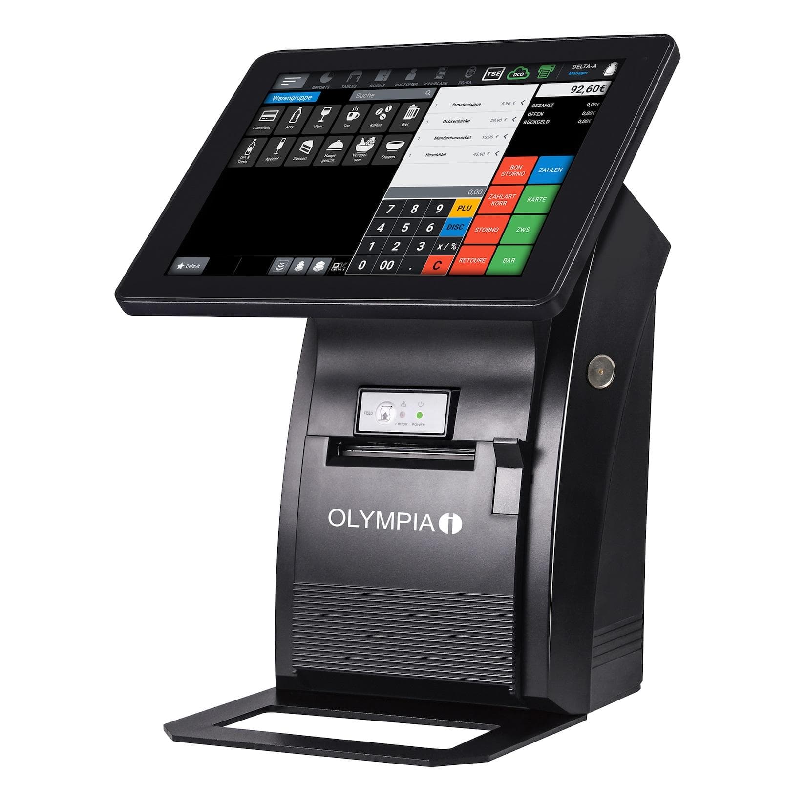 Olympia T210 Registrierkasse Kassensystem für Gastro und Handel