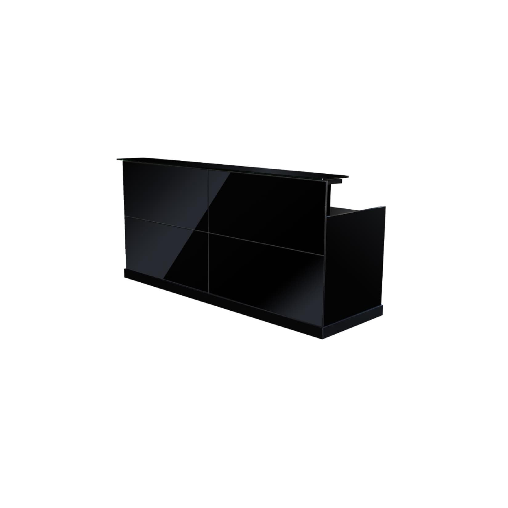 Moderne schwarze Empfangstheke für Büros