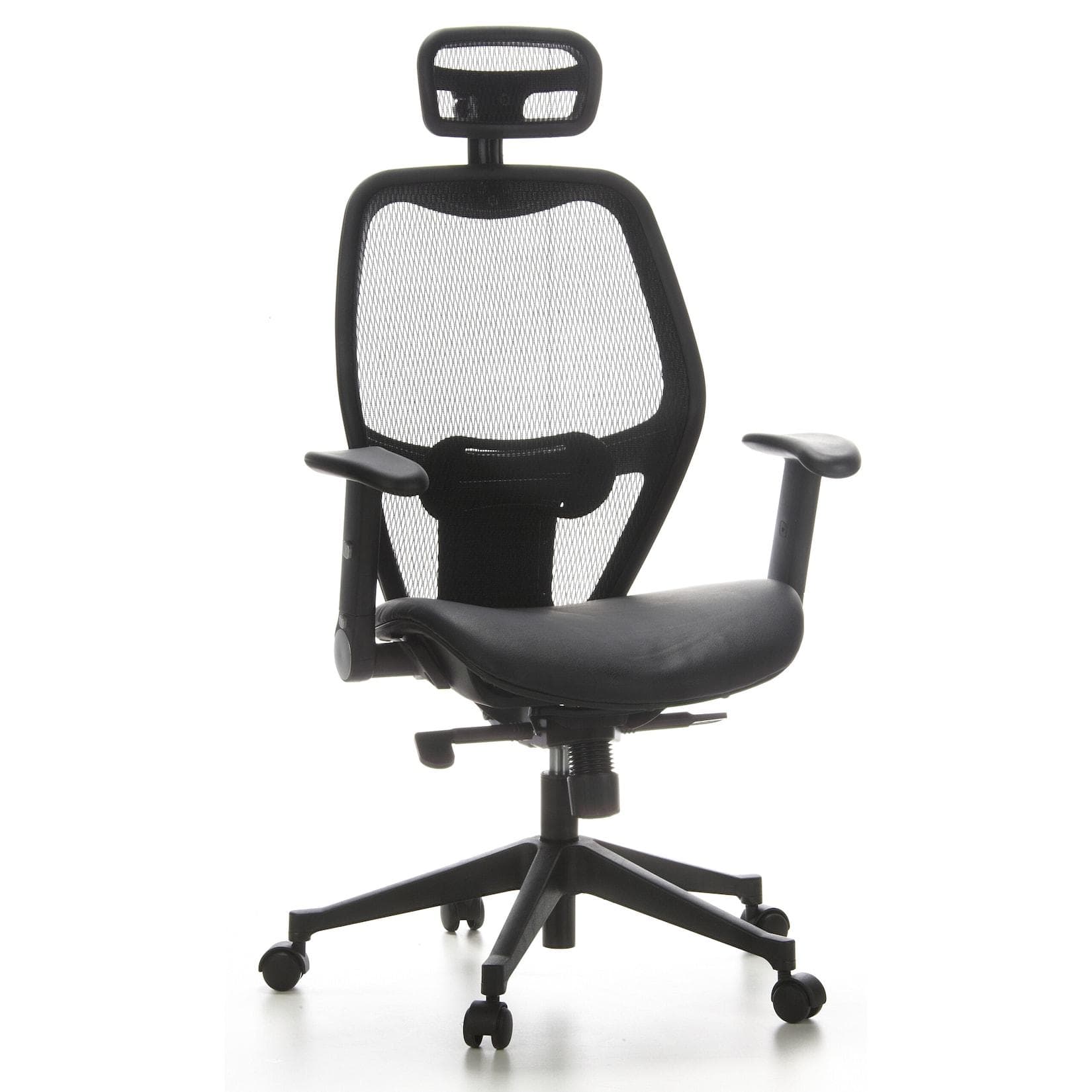 Ergonomischer Drehstuhl AIR-PORT mit Netzstoff & Leder