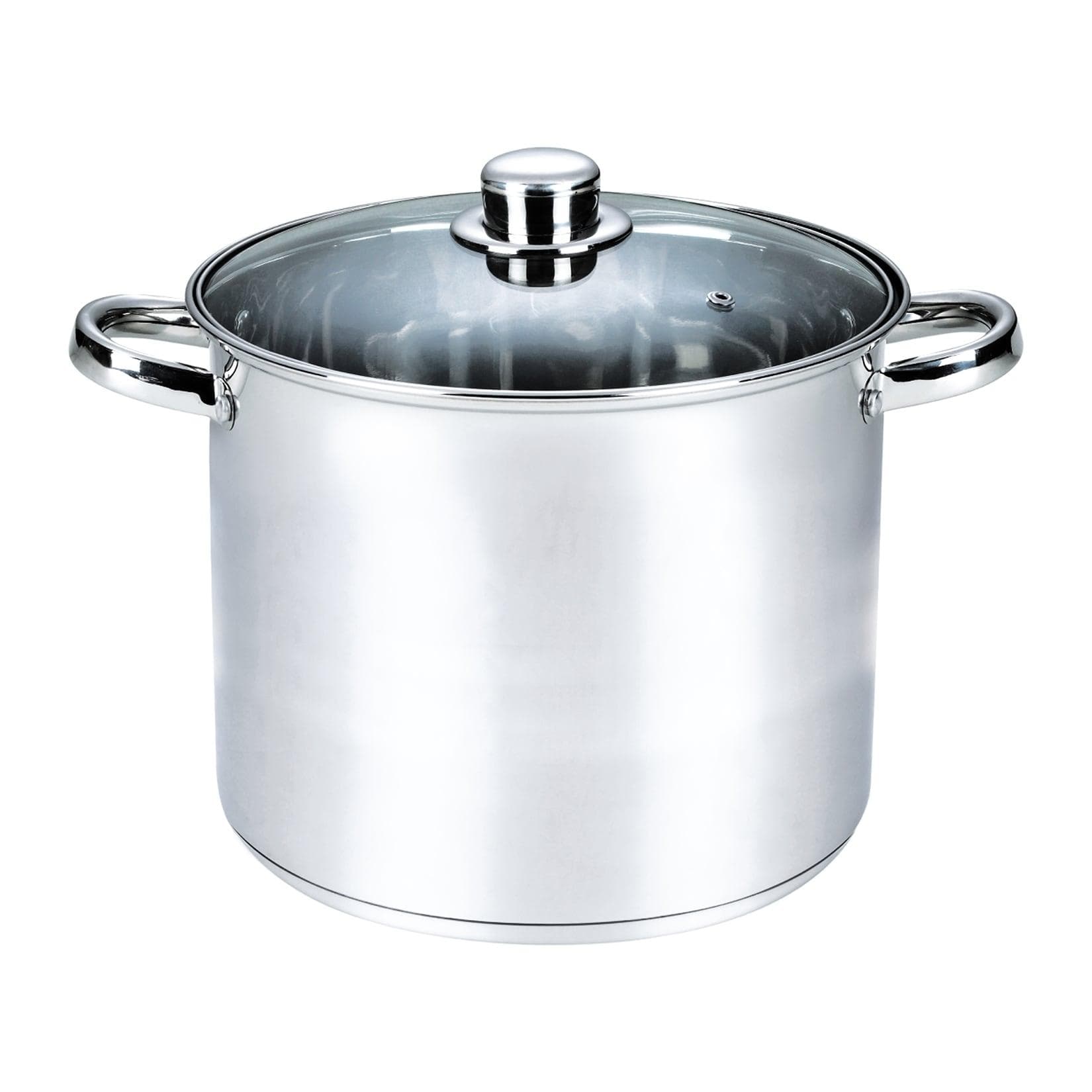 Michelino Kochtopf Edelstahl 17 Liter mit Deckel Silber