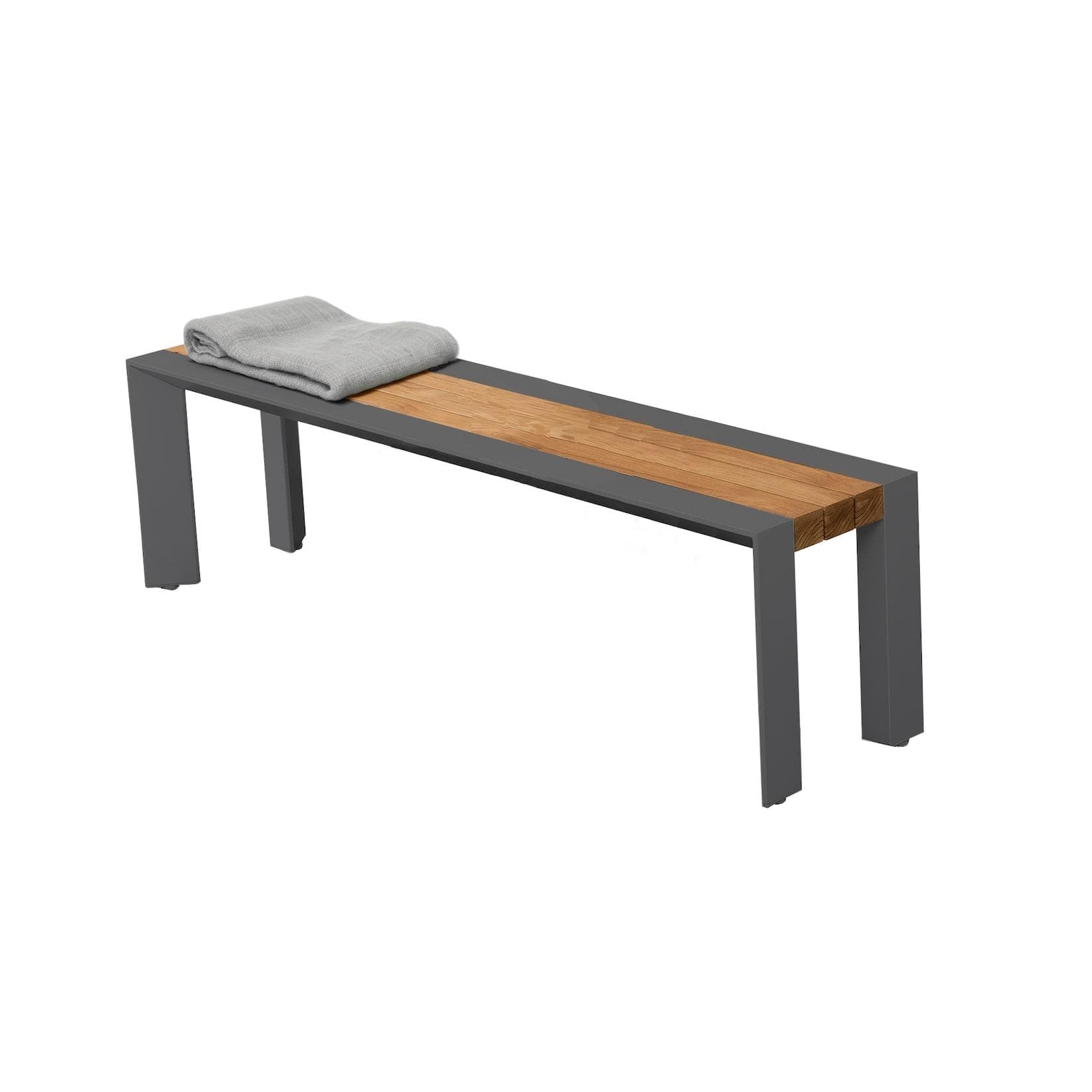 Garden Pleasure Bank SILEA Anthrazit Aluminium Gartenbank