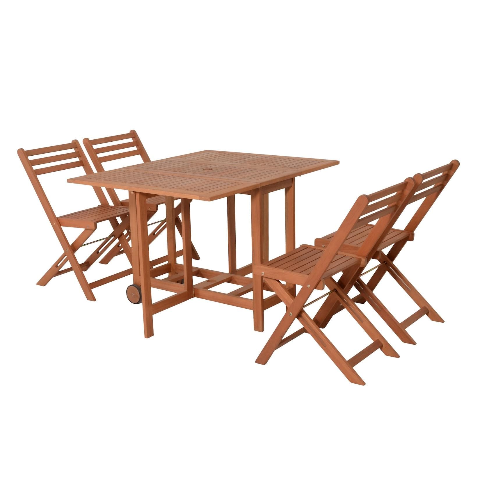 Garden Pleasure Garten-Essgruppe ANAHEIM 5-tlg. Braun Eukalyptus