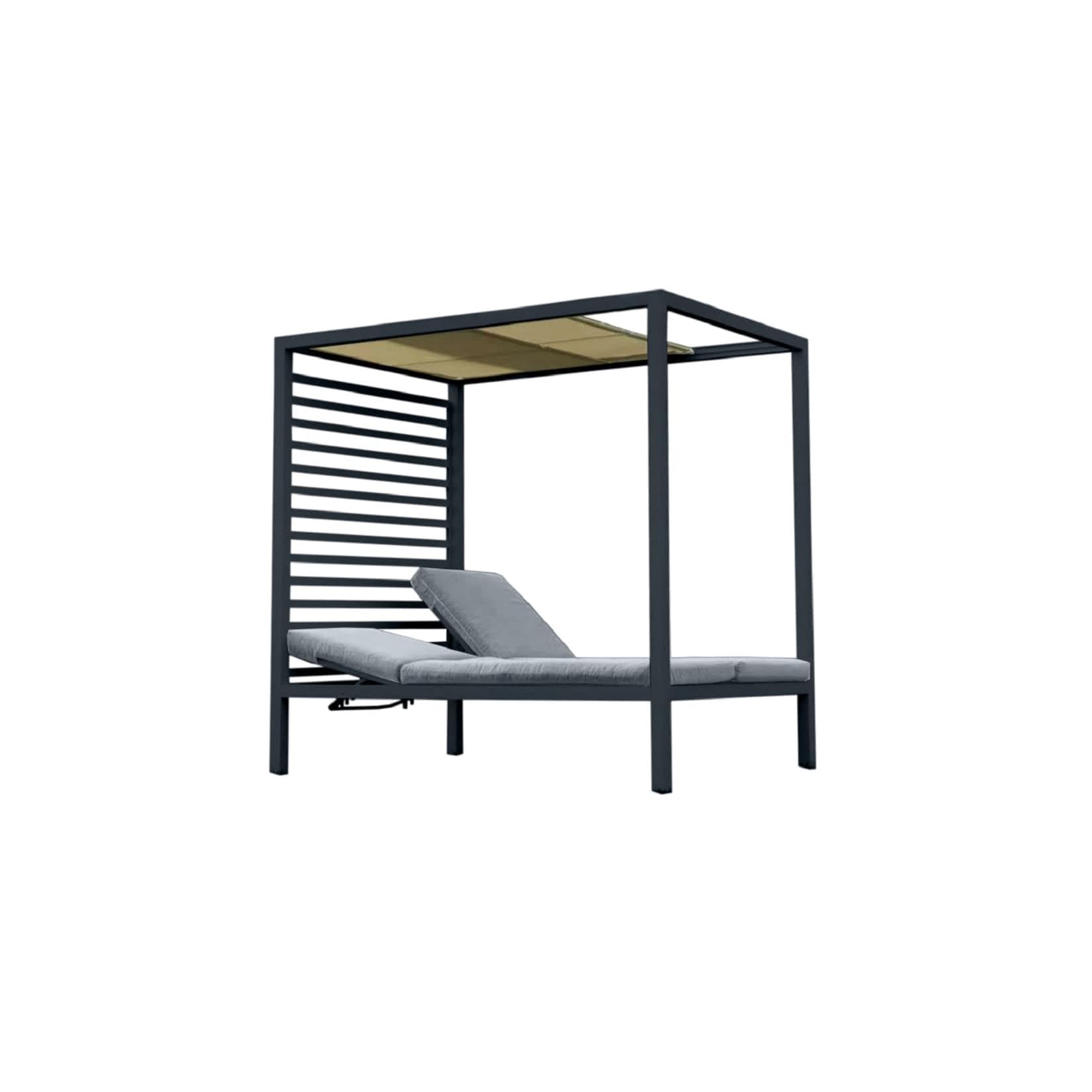 Pavillon Liegepavillon Gartenpavillon 2,1x 1,49m Baccaro weiß UV-Schutz Sonnenschutz für Terrasse