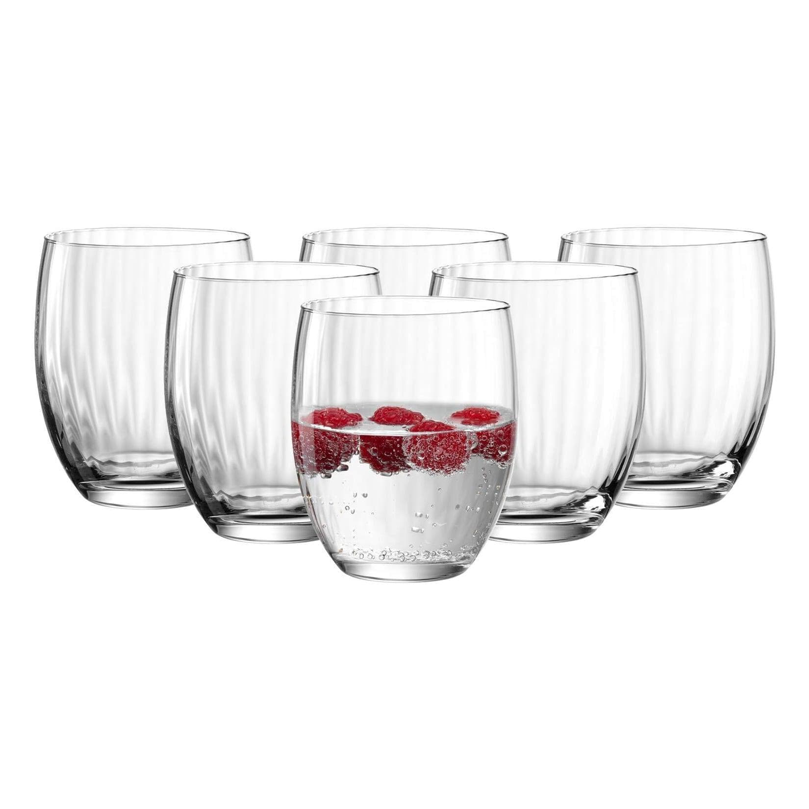 Leonardo Trinkgläser Poesia 380 ml 6er Set Transparent Kristallglas