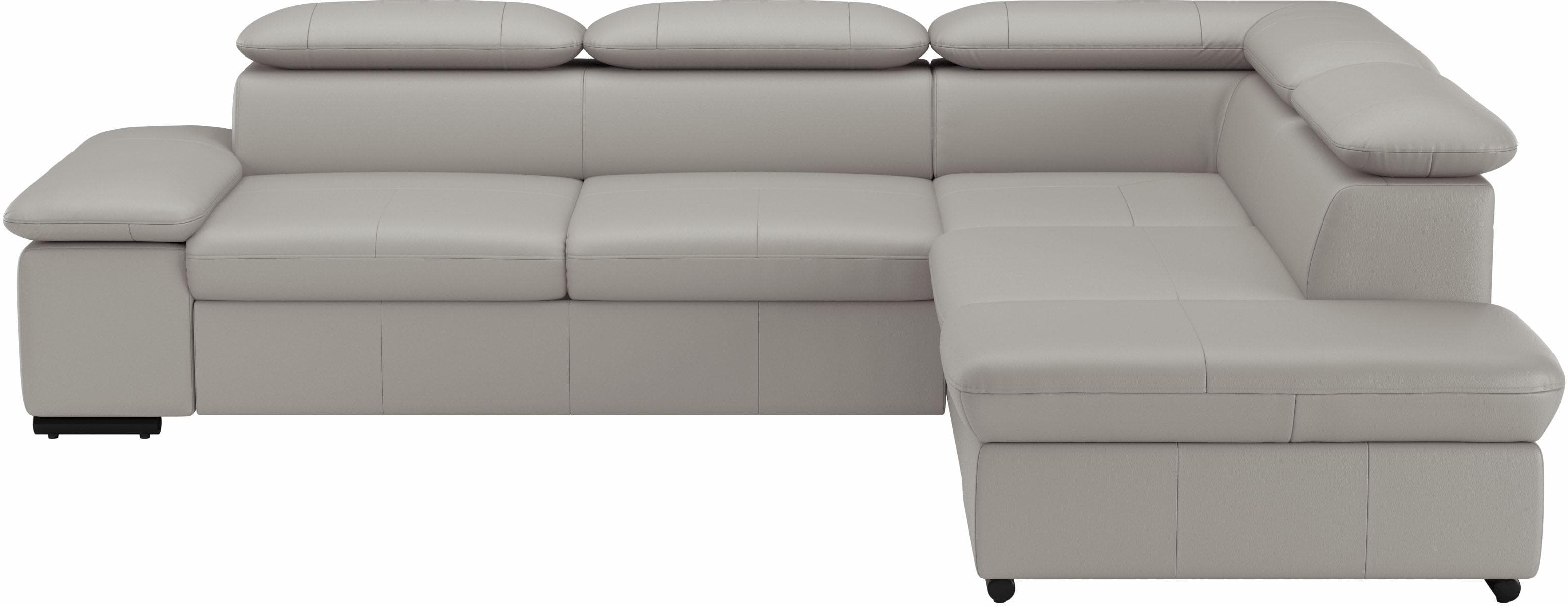 SIT & MORE Ecksofa Alcudia L-Form Grau mit Armteilverstellung