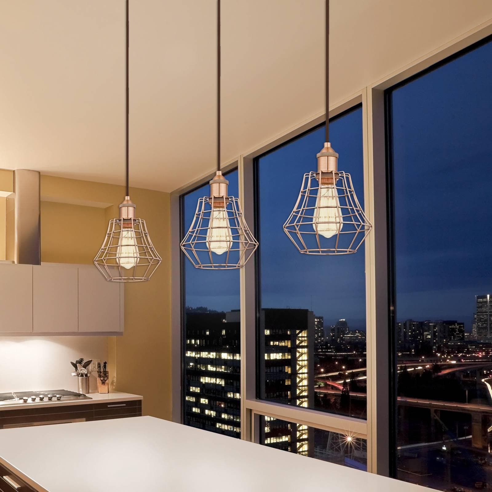 Westinghouse Pendelleuchte Nathan kupferfarben gebürstet