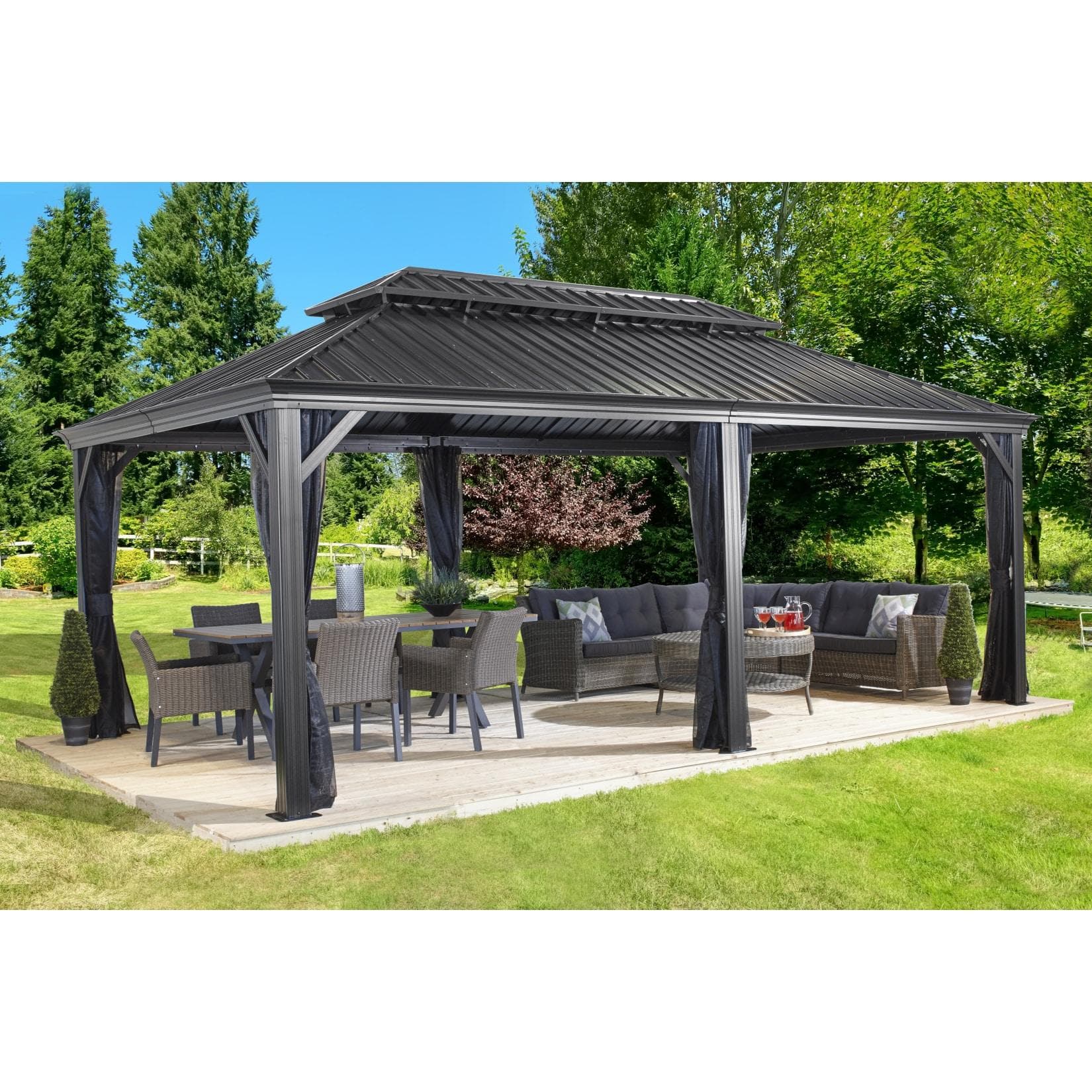 Sojag Pavillon Gazebo Messina Set Aluminiumgestell