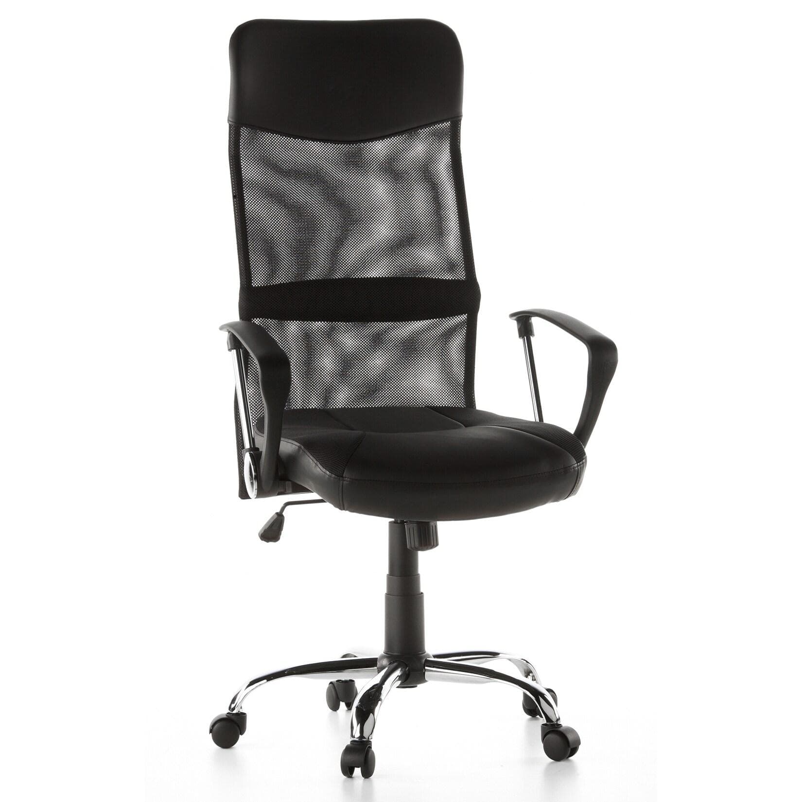 Ergonomischer Chefsessel aus Kunstleder/Netzstoff - Drehstuhl für Ihr Homeoffice