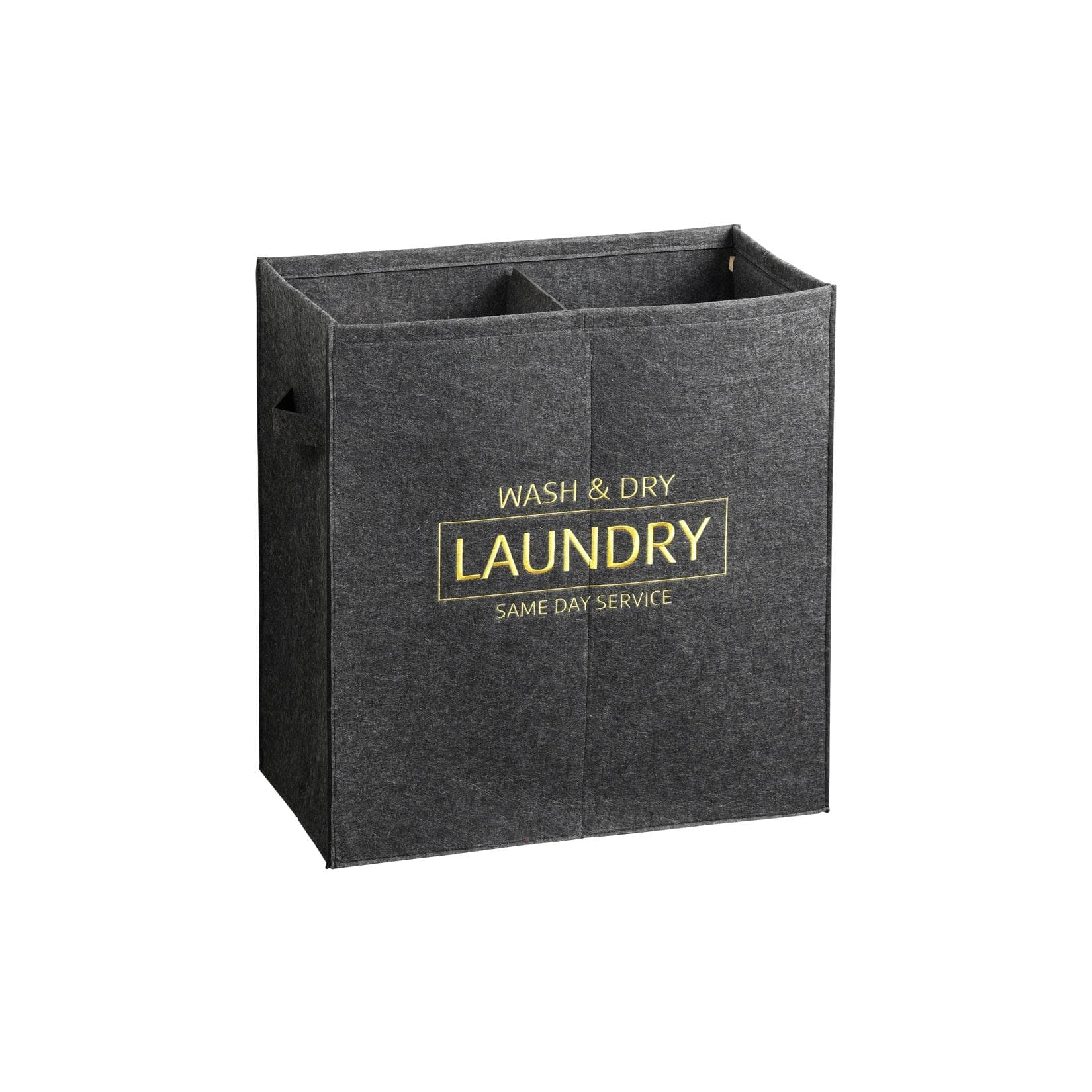 Kesper Wäschebox Filz 2 Fächer Faltbar