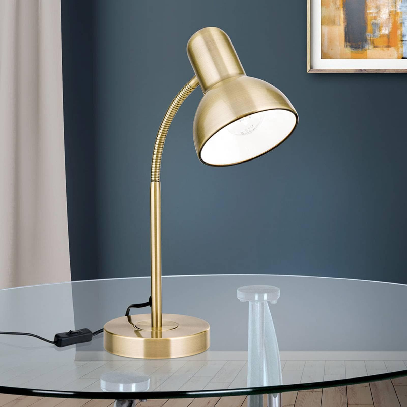 Orion Schreibtischleuchte Nemo Flexibel Altmessing