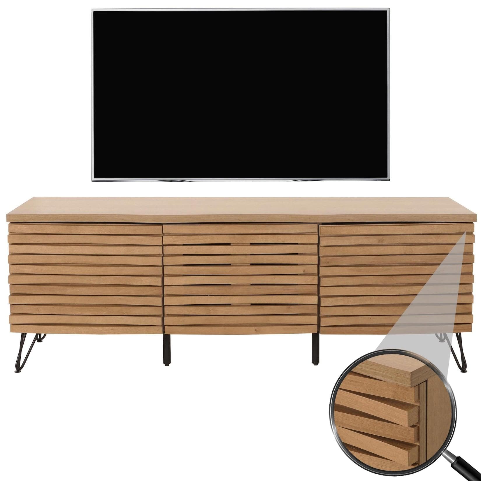 Gewölbtes TV-Rack mit Tür