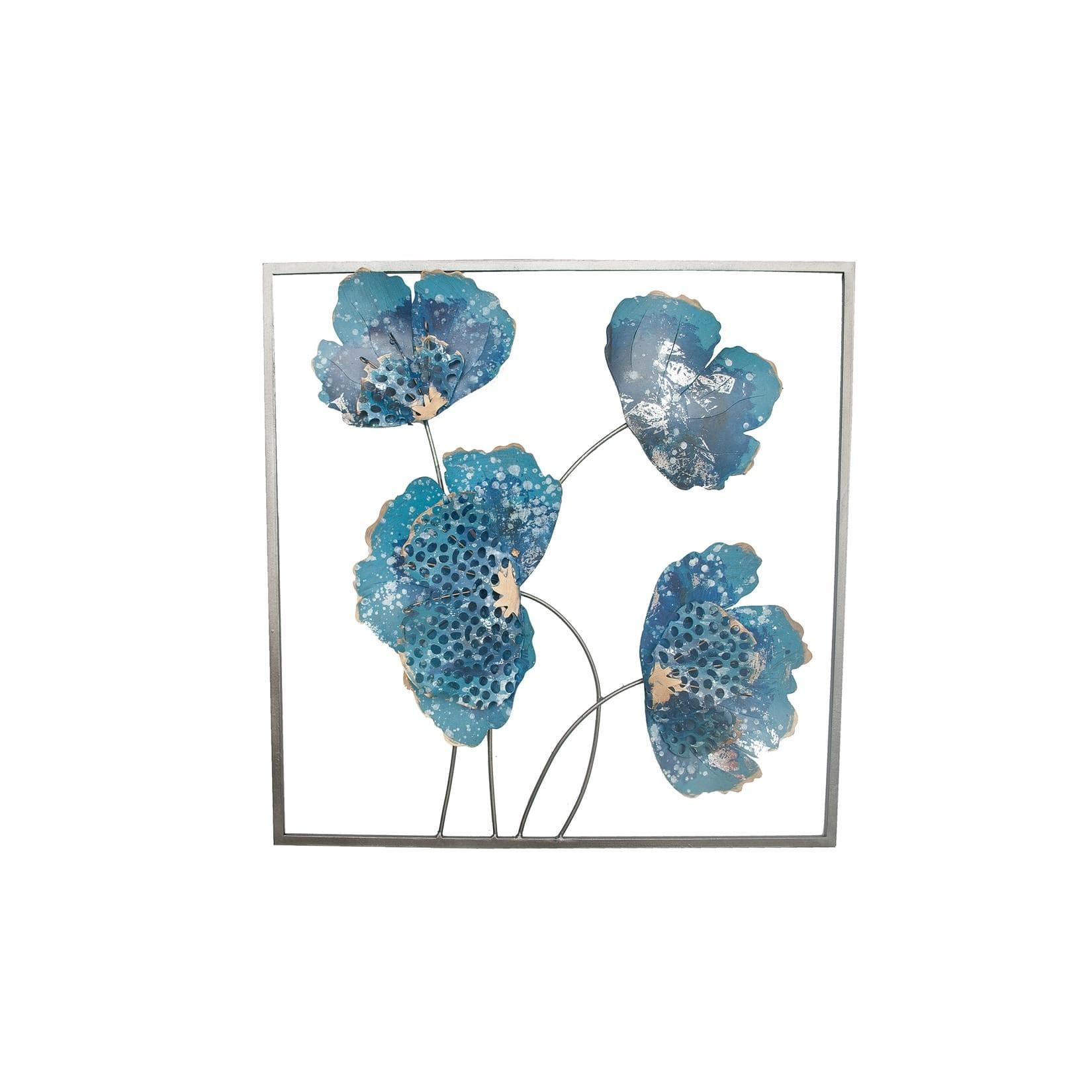 NTK-Collection Wanddeko Blue Flower Blau Wanddekoration