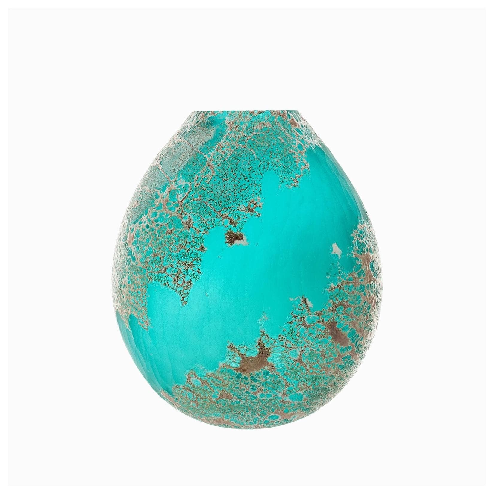 NTK-Collection Dekovase Ocean XL Türkis-Gold Tischvase