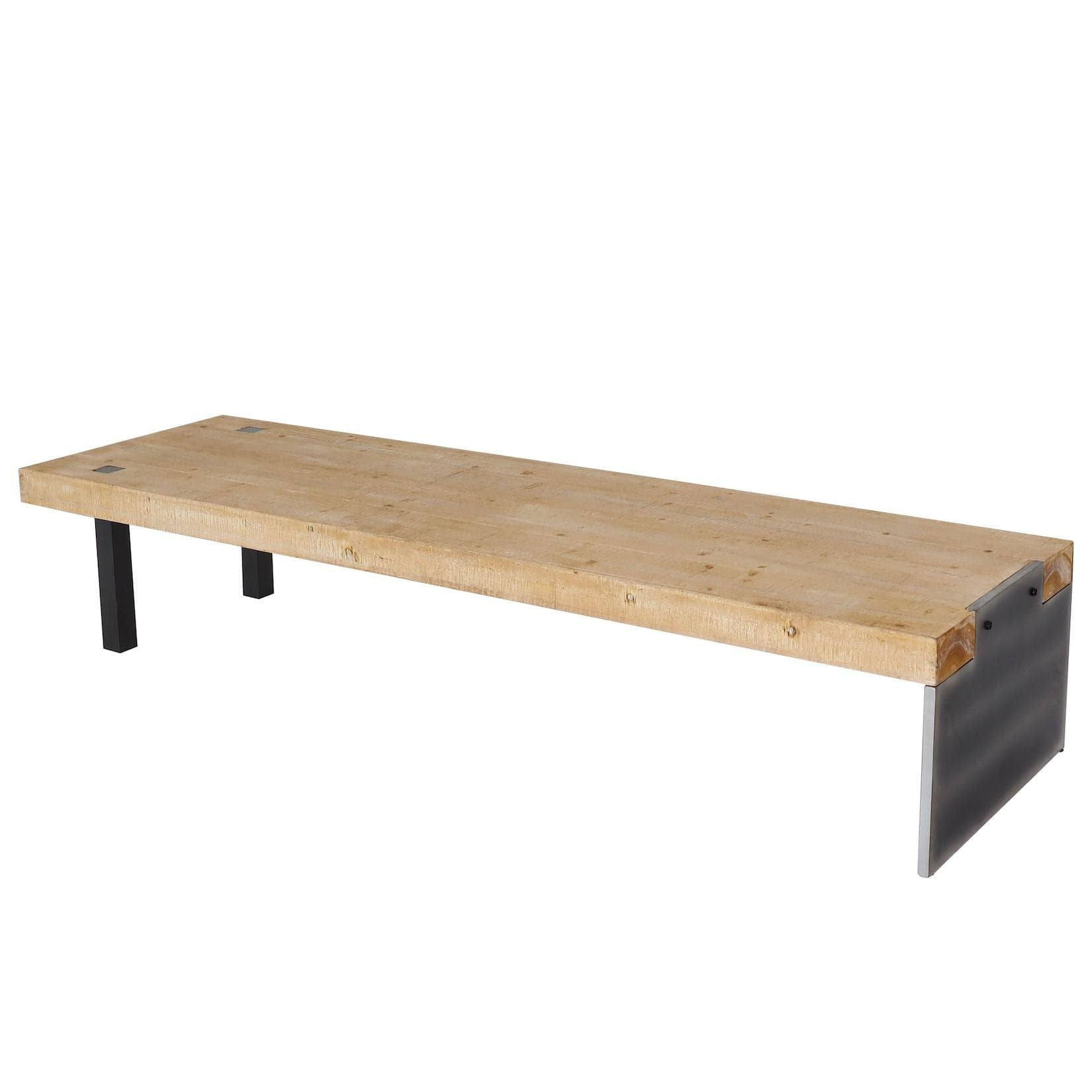 MCW Sitzbank Industrial Massivholz 200cm Natur Esszimmerbank