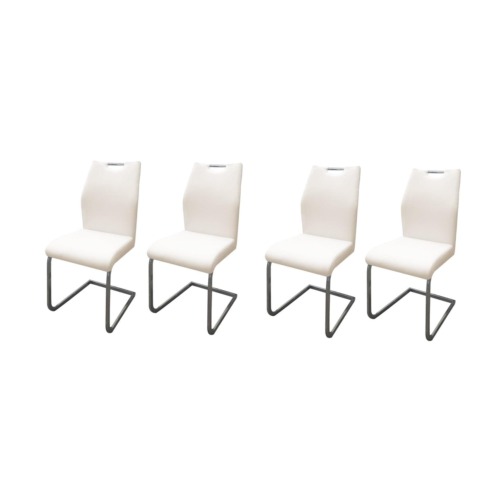 HTI-Line Nelly Schwingstuhl 4er-Set Cremeweiß