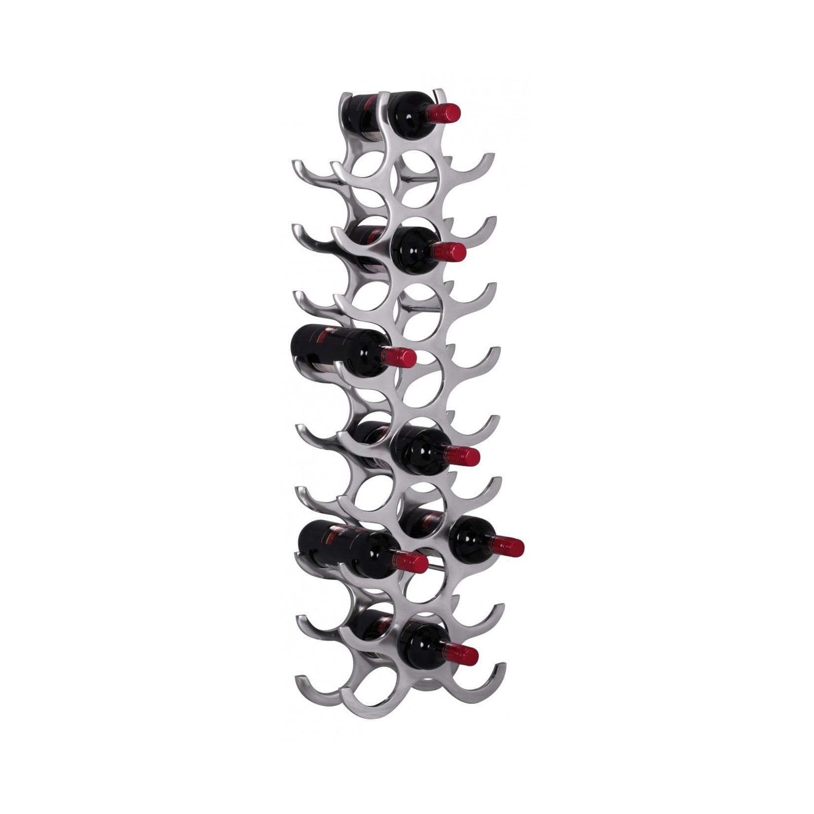 CHILLROI Weinregal 27 Flaschen Aluminium Silber