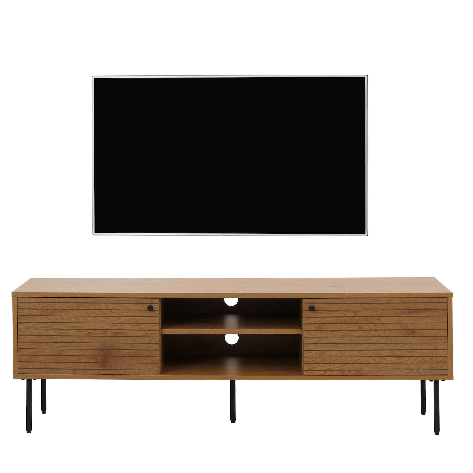MCW TV-Rack Lowboard Skandinavischer Stil Metall Holz Melamin