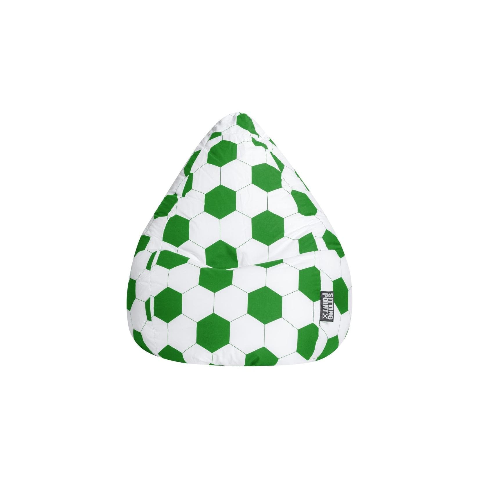 BeanBag FANKURVE XL grün-weiß Sitzsack Fußball-Design