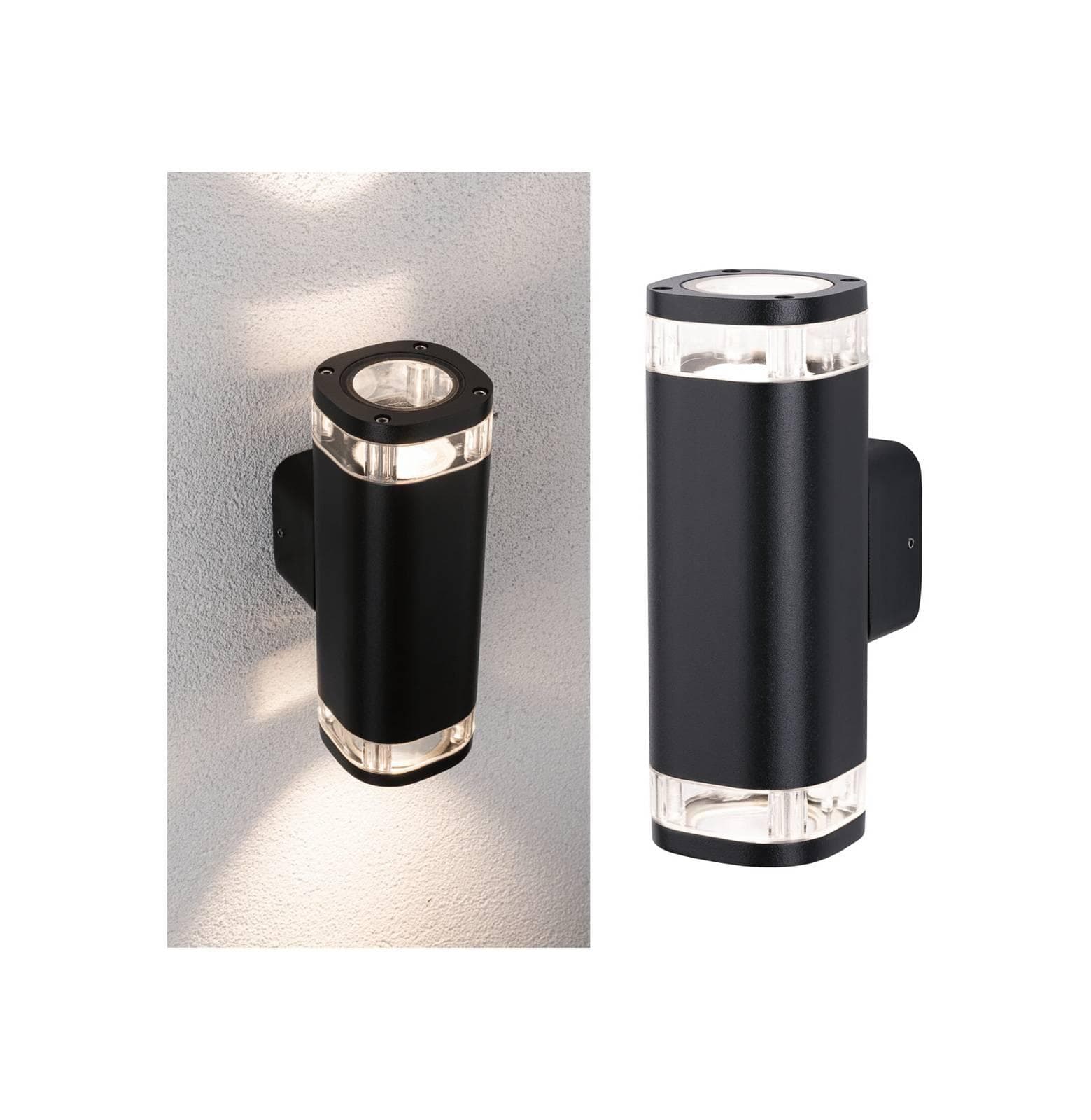 Paulmann Colum Außenwandlampe zweiflammig Grau