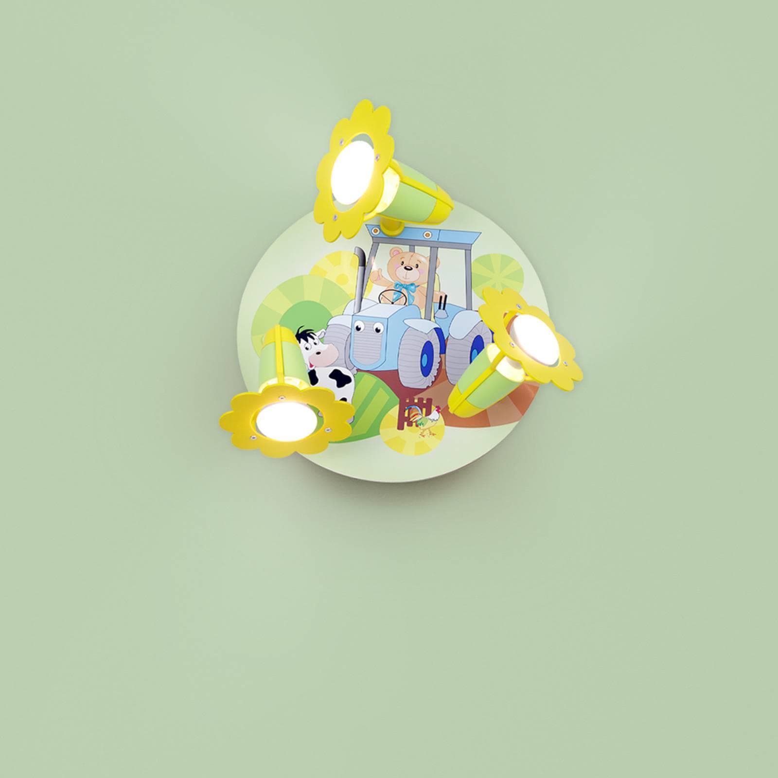 Elobra Deckenleuchte Traktor Bauernhofmotiv Gelb