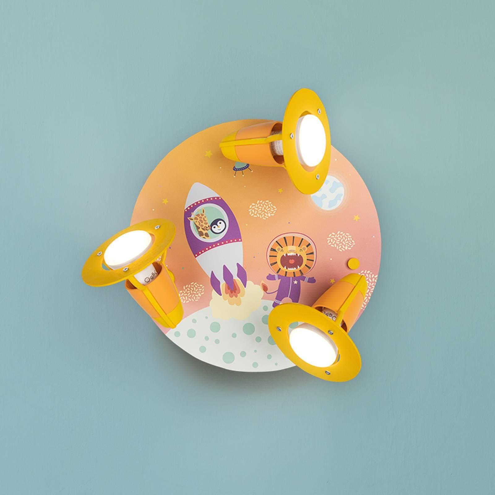 Elobra Deckenleuchte Rondell Escape Orange Dreiflammig