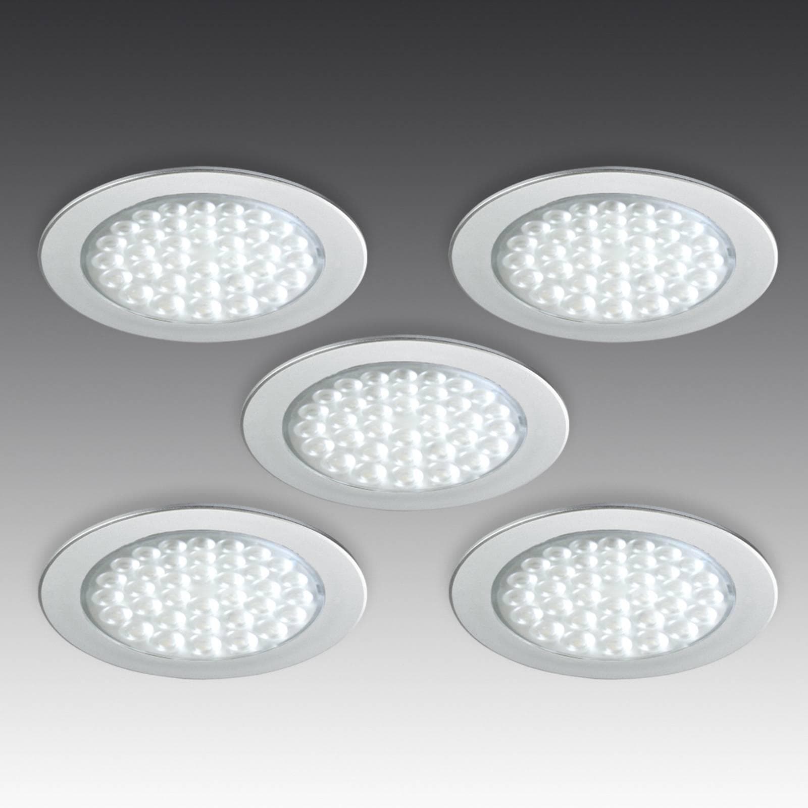 HERA R 68-LED Einbaustrahler 5er-Set Edelstahloptik
