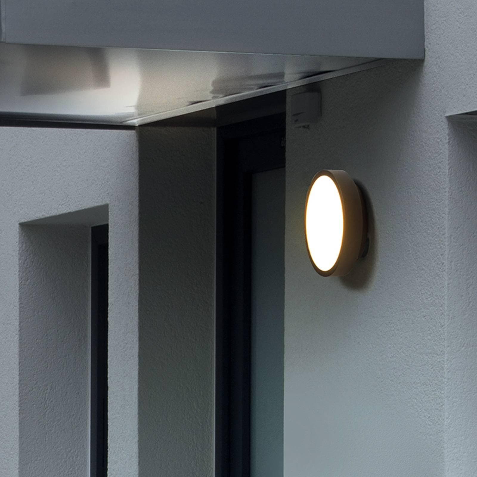 RZB HB 108 LED-Außenwandleuchte Kreis, frontal Anthrazit-metallic