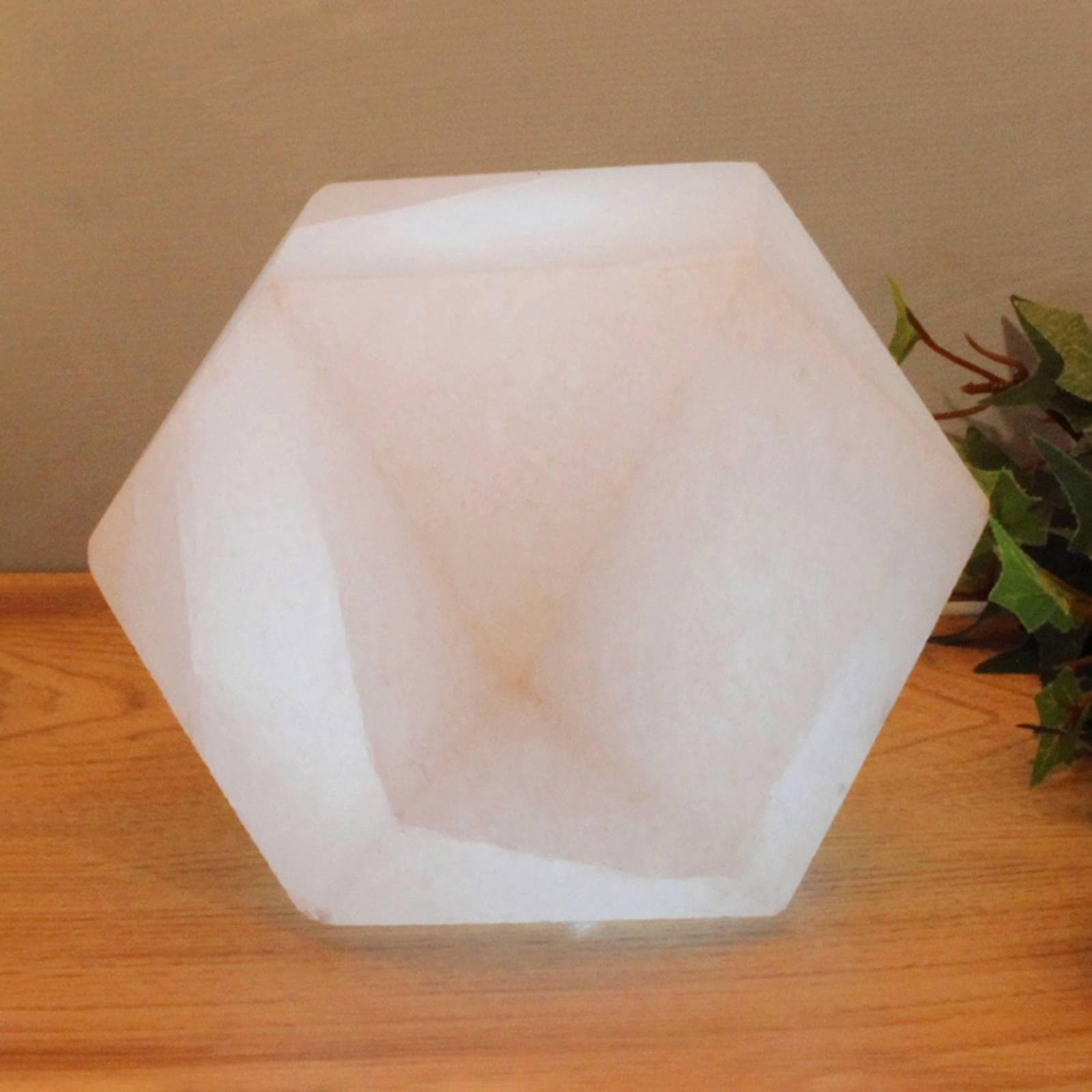 LED-Salzleuchte White Line Diamant USB Lampenwelt