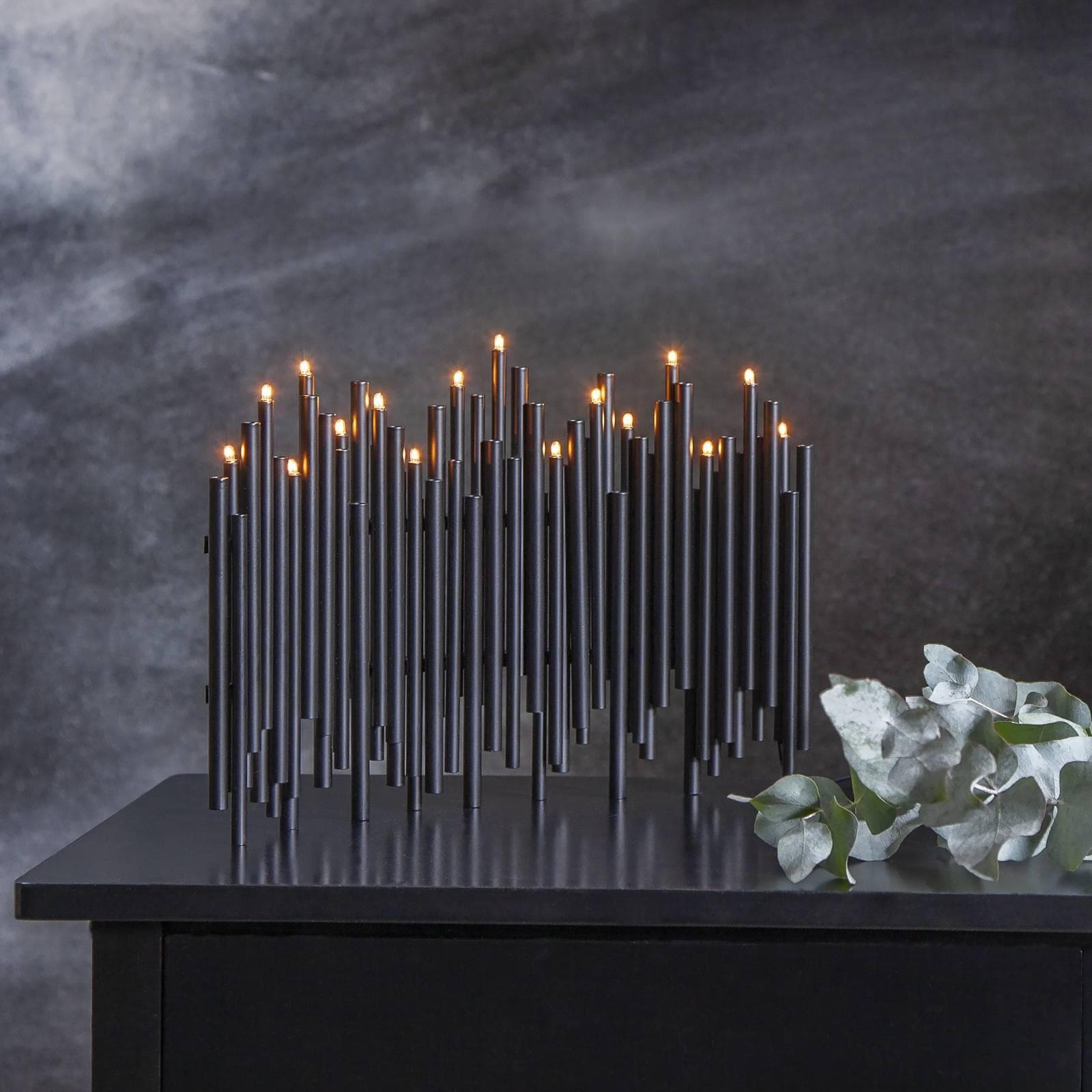 Kerzenleuchter Note 16-flammig Schwarz