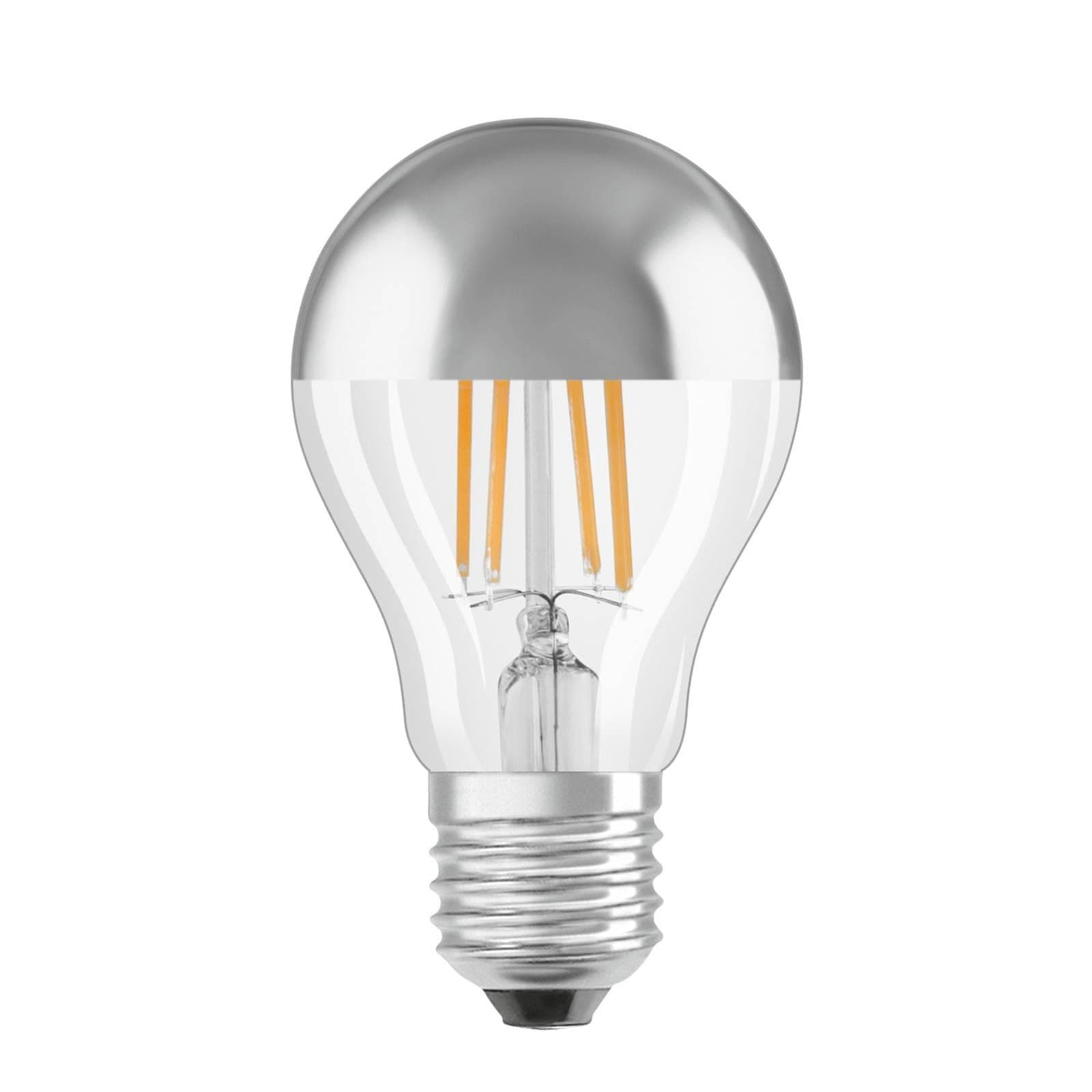 OSRAM LED-Lampe E27 6,5W Mirror silver 2.700K