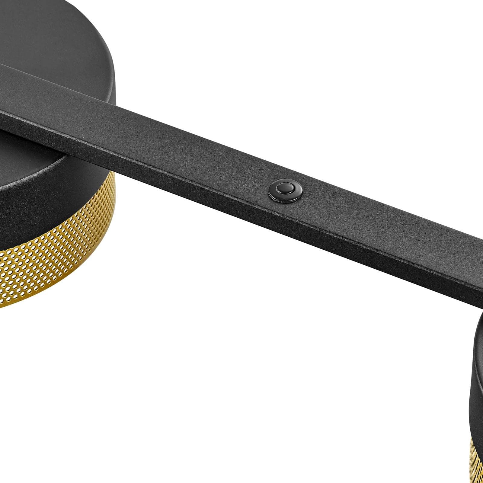 LED-Hängeleuchte Mesh 4fl. Dimmer Schwarz/Gold