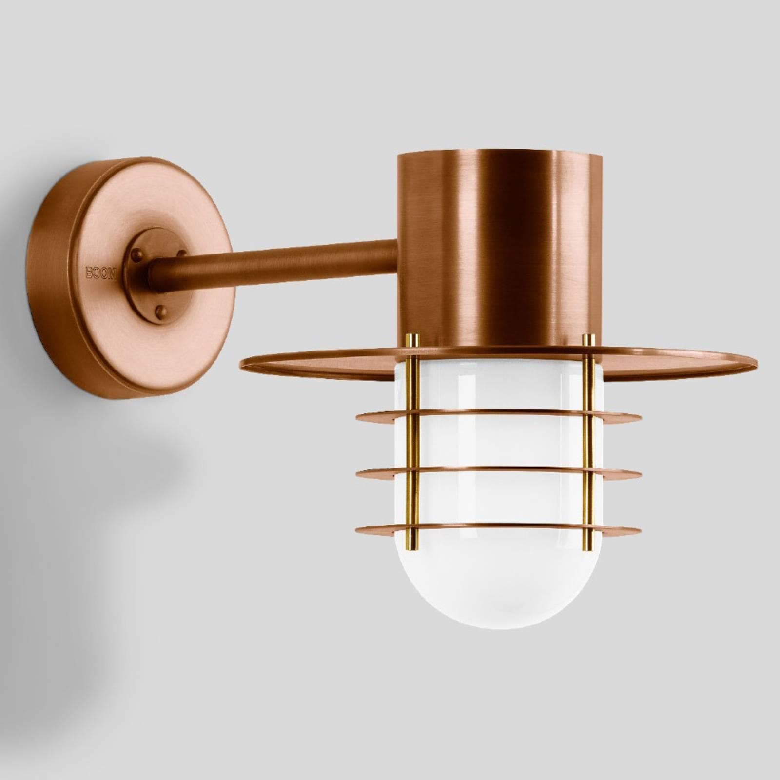 BEGA 31171K3 LED-Außenwandleuchte Kupfer Opalglas