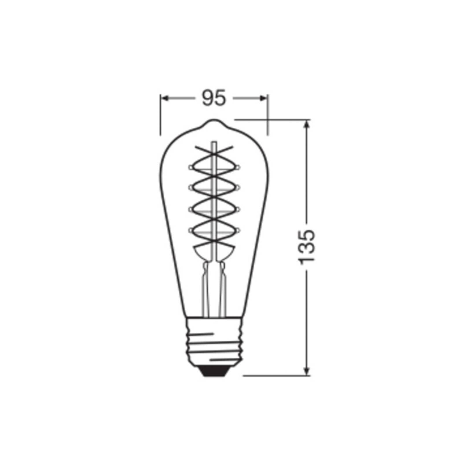 Osram LED-Leuchtmittel Edison E27 7W Warmweiß Dimmbar