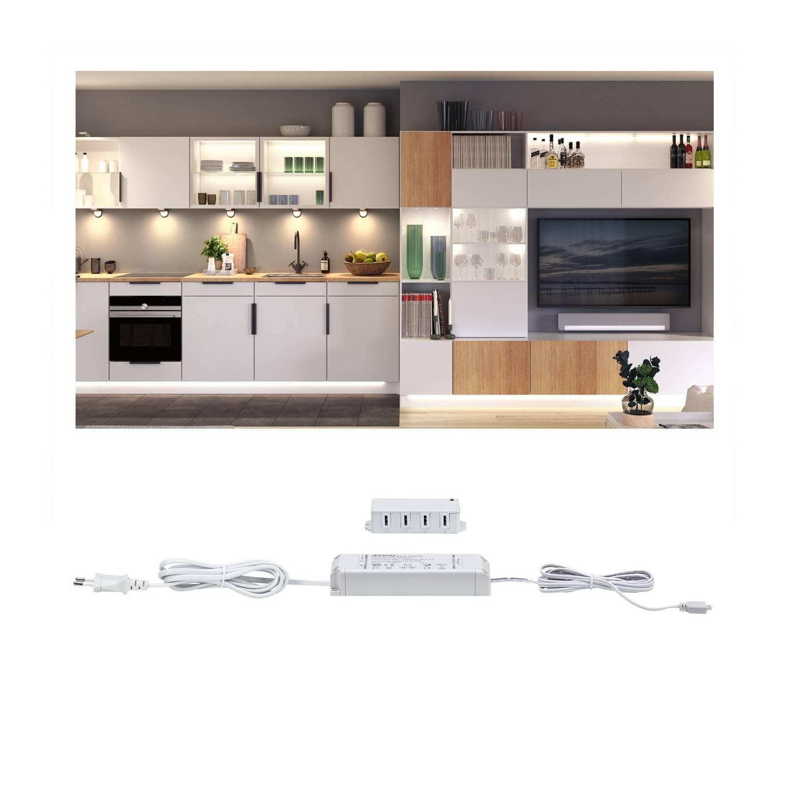 Paulmann LED-Streifen Clever Connect Driver Weiß - Energieeffizient & Einfach Montierbar