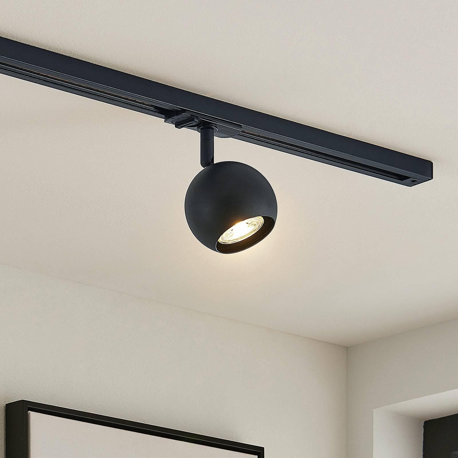 Lindby Schienenspot Linaro GU10 Schwarz 1-Phasen