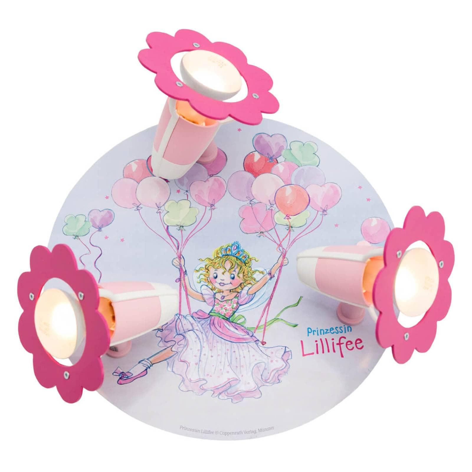 Elobra Deckenleuchte Prinzessin Lillifee Rondell 3fl Rosa