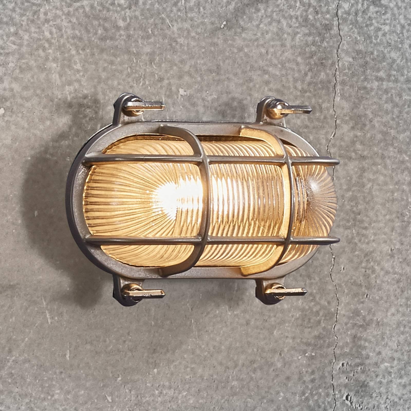 Nordlux Helford Außen-Wandleuchte Messing mit Nickel-Oberfläche