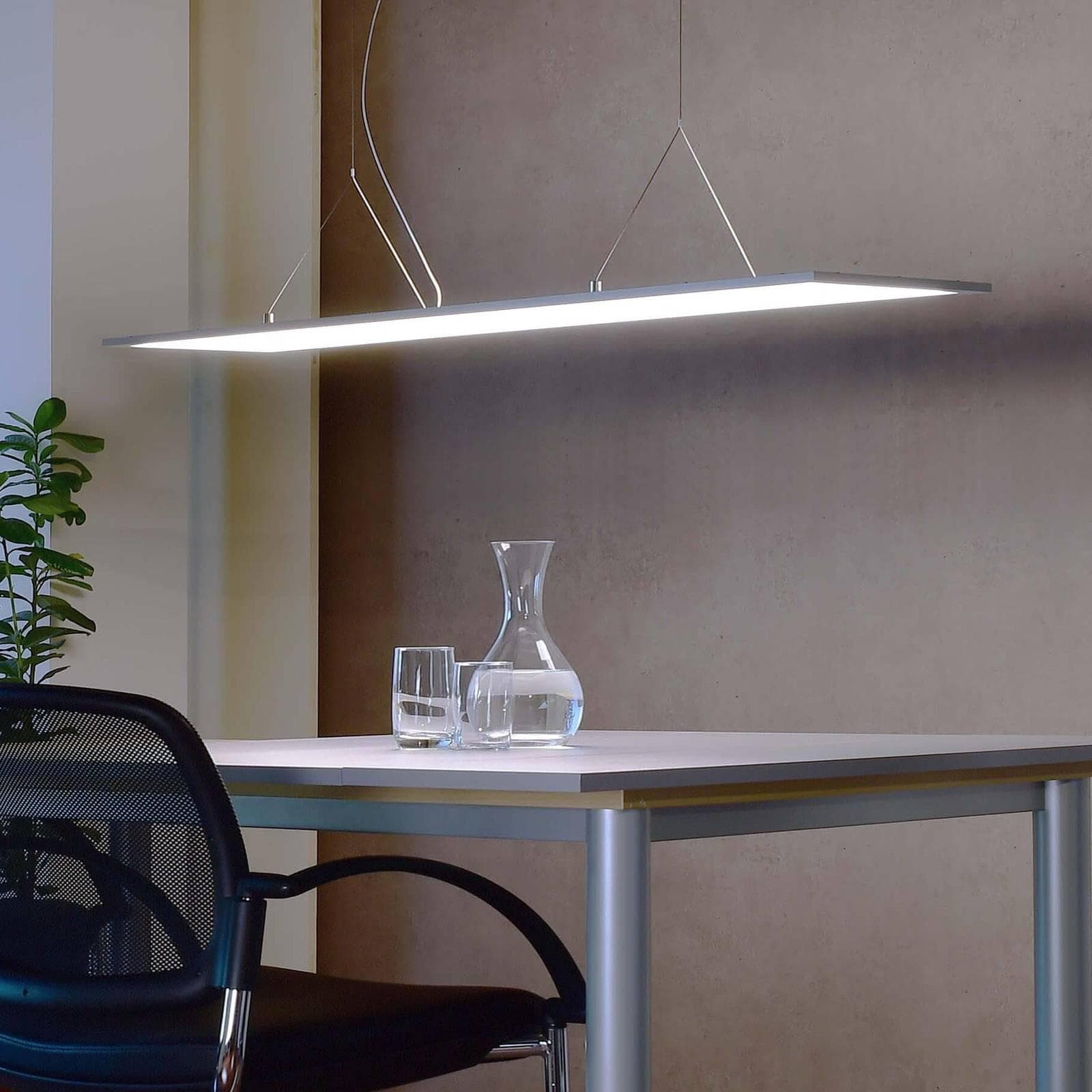 LED-Hängeleuchte 3422 eckig, Dip-Switch, aluminium